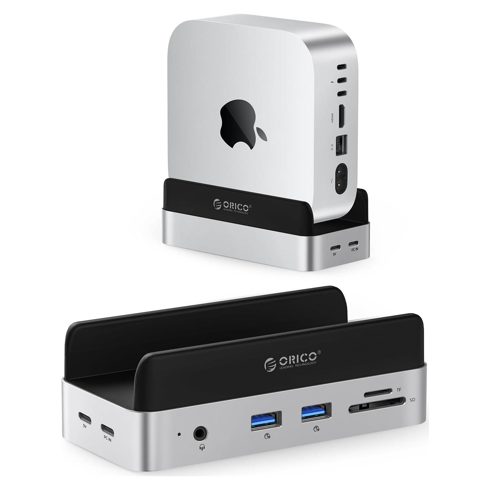 Dock y Soporte ORICO para Mac mini M4 con Enclosure M.2 SSD