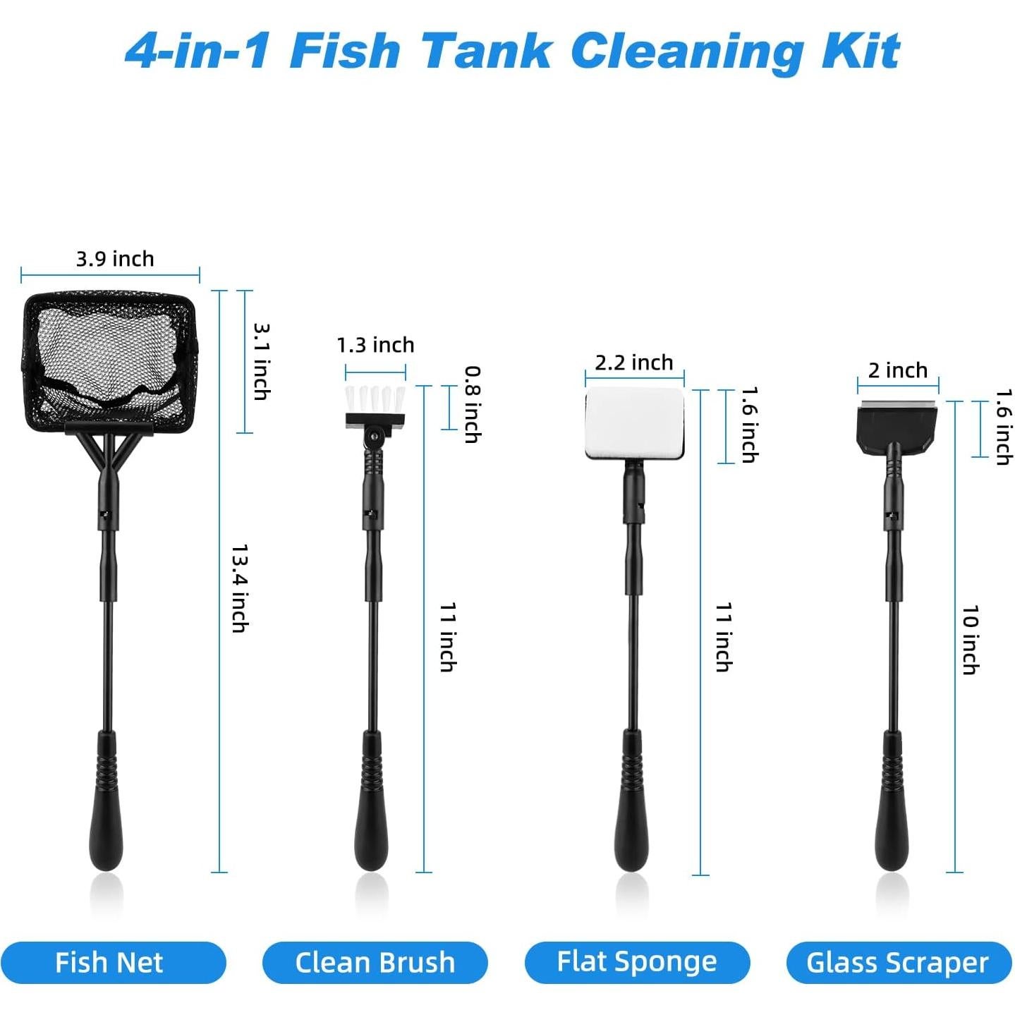 Kit de Limpieza de Acuario Hygger Pequeño 4 en 1 - S