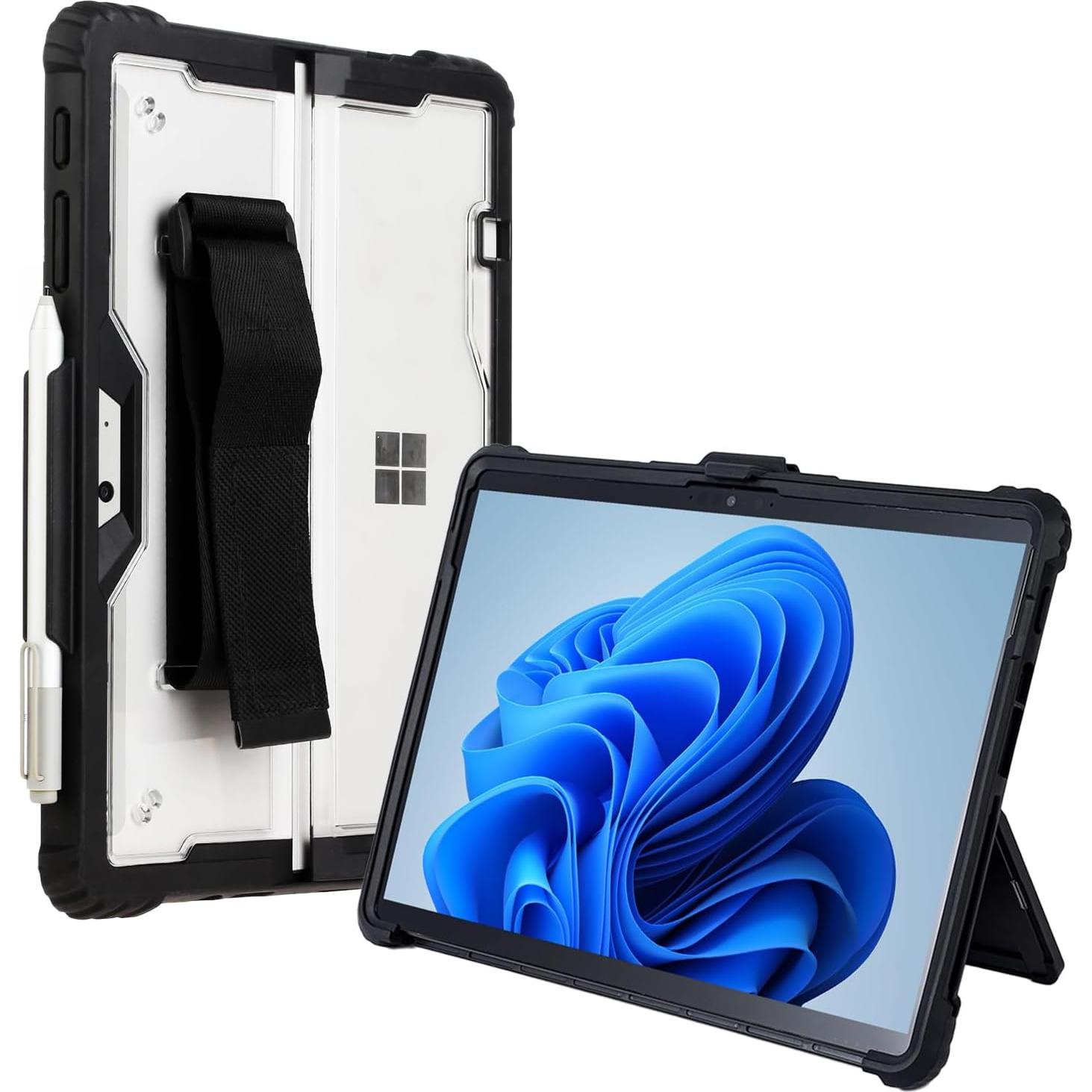 Funda Protectora Negra para Microsoft Surface Go 1/2/3/4 - Gruesa y Resistente