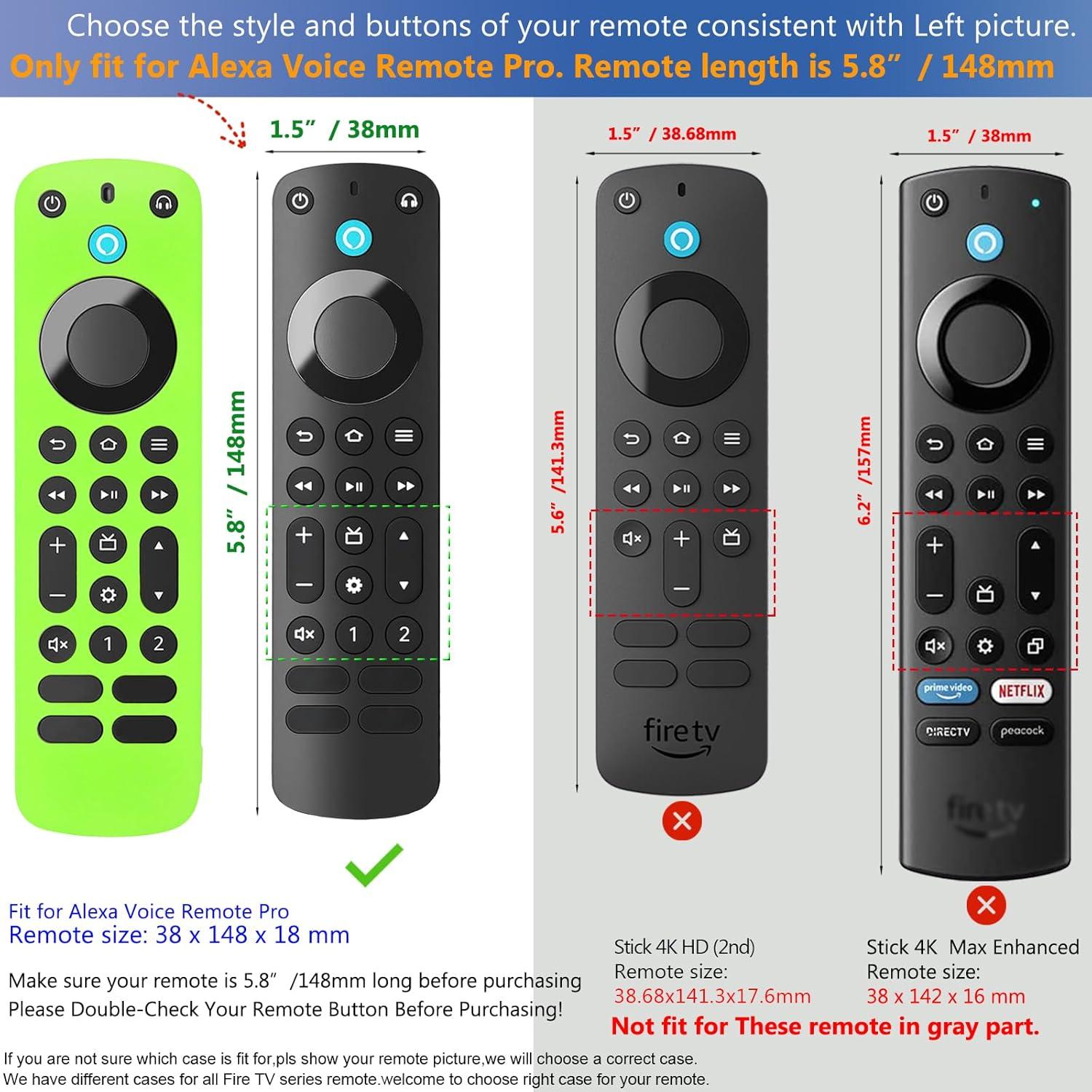 Funda de Control Remoto Pinowu para Firetv Pro 2022 - Antideslizante