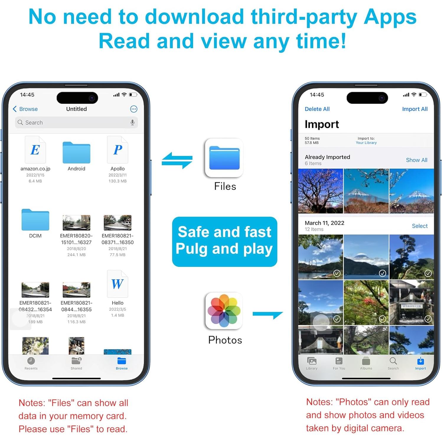 Lector de Tarjetas SD TIANSONG para iPhone y iPad - Doble Ranura