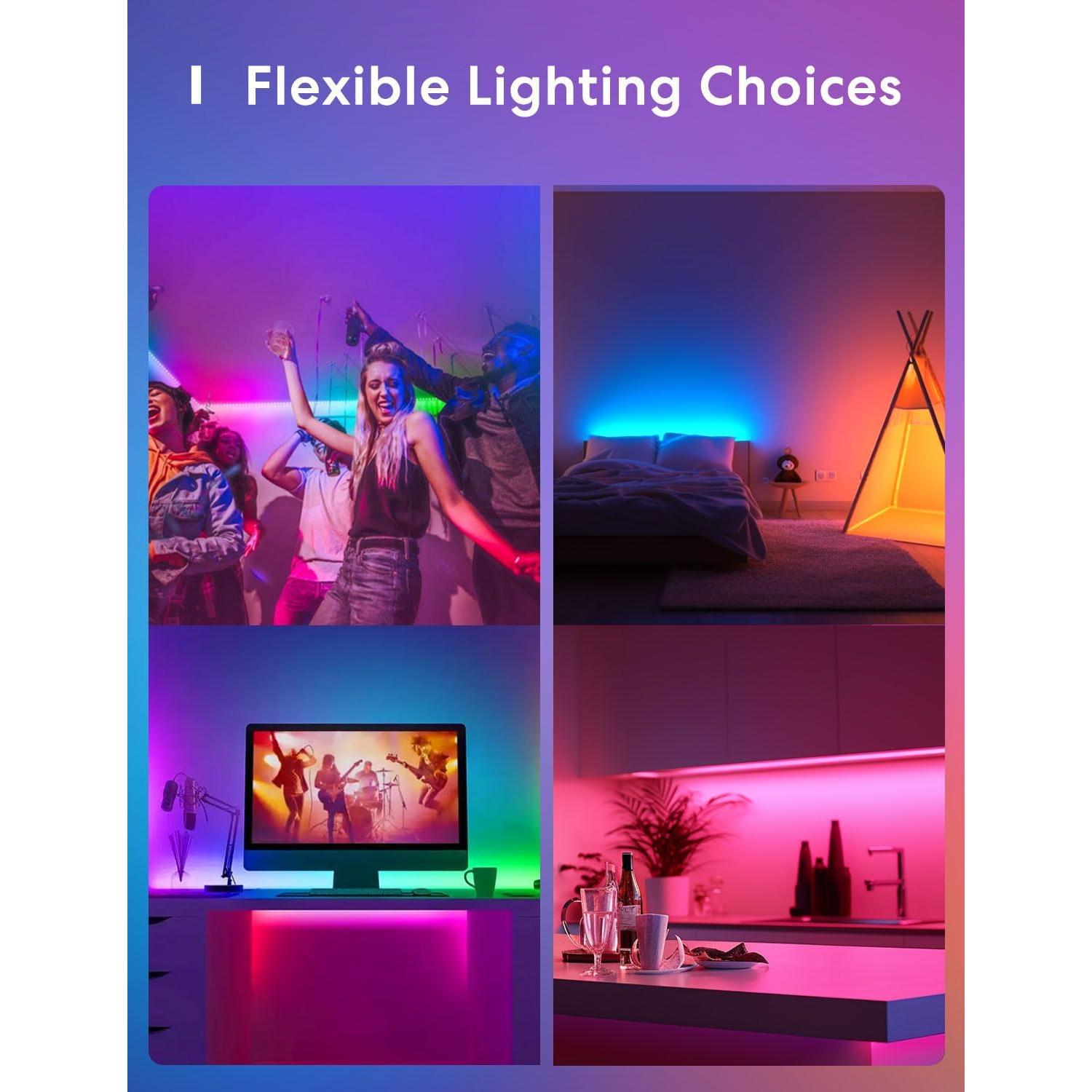Tira LED inteligente Meross 5m RGB HomeKit Alexa Google