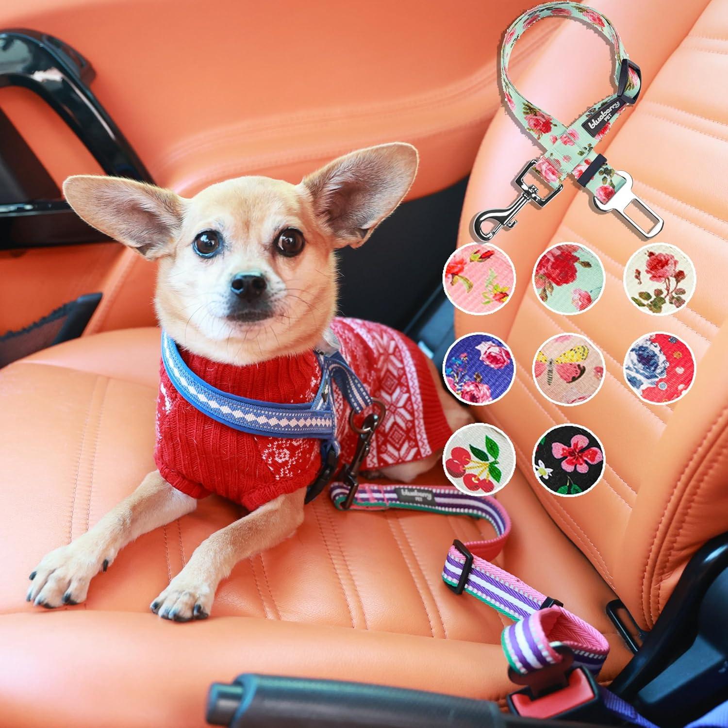 Cinturón de Seguridad Ajustable Blueberry Pet Negro 42-65 cm