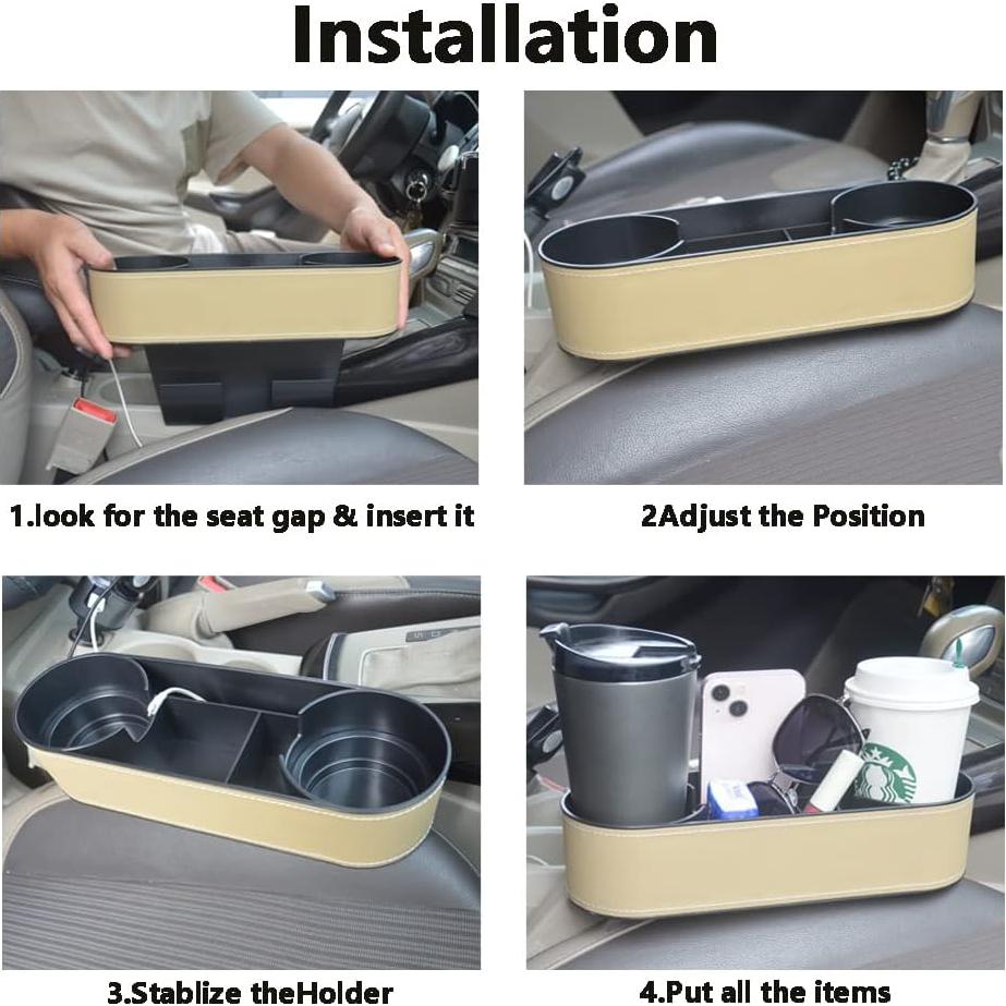 Organizador de Soporte para Tazas de Auto BTEXPECT Beige