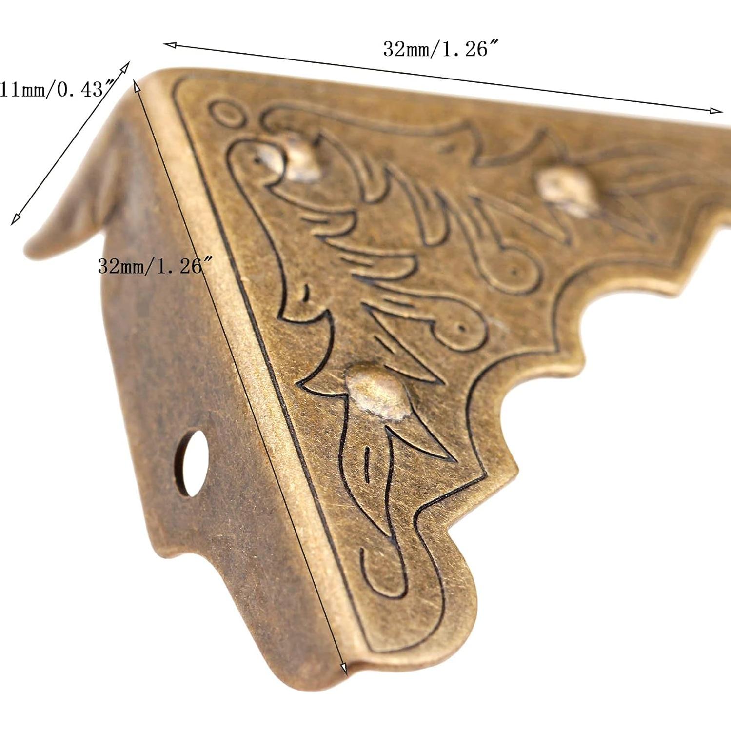 Protector de Esquinas de Latón Antiguo Dophee 8 Piezas