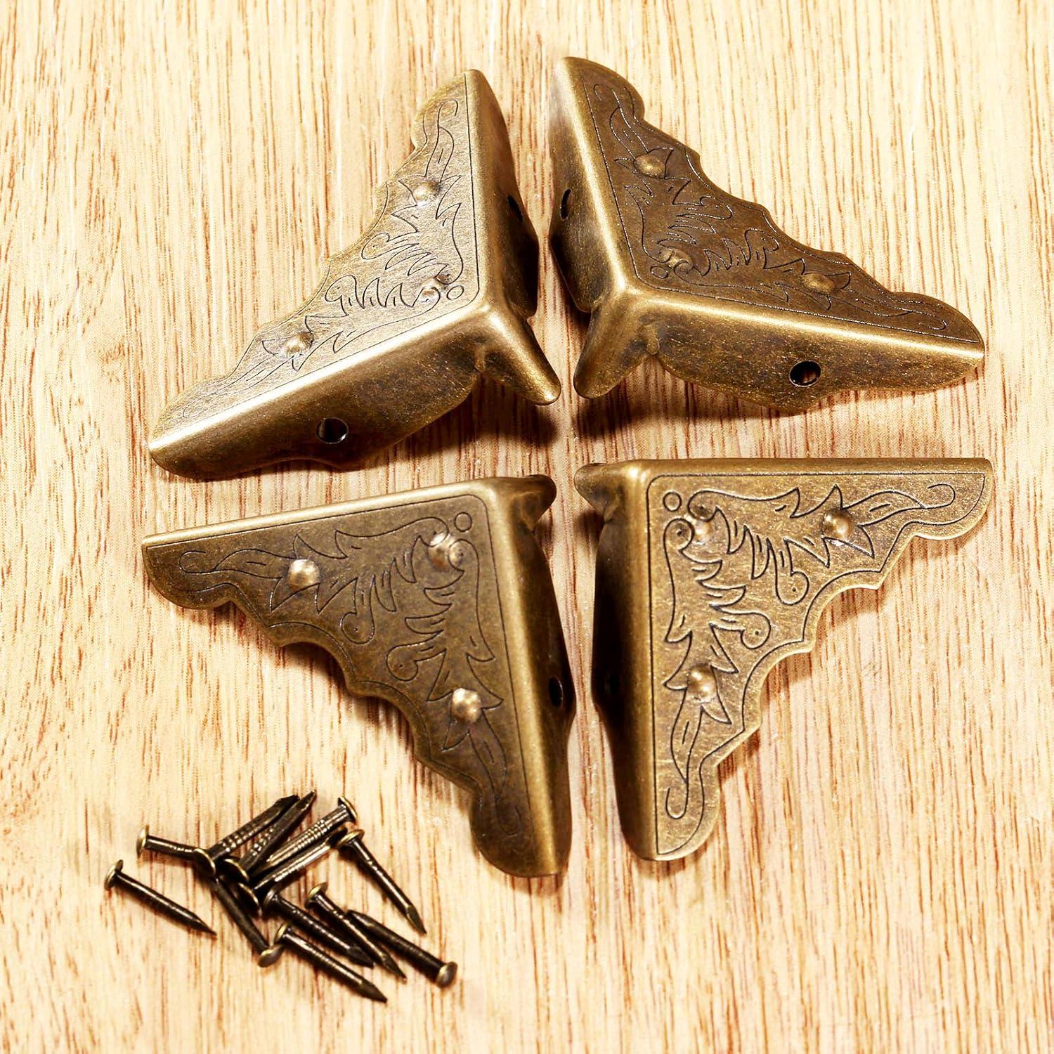 Protector de Esquinas de Latón Antiguo Dophee 8 Piezas