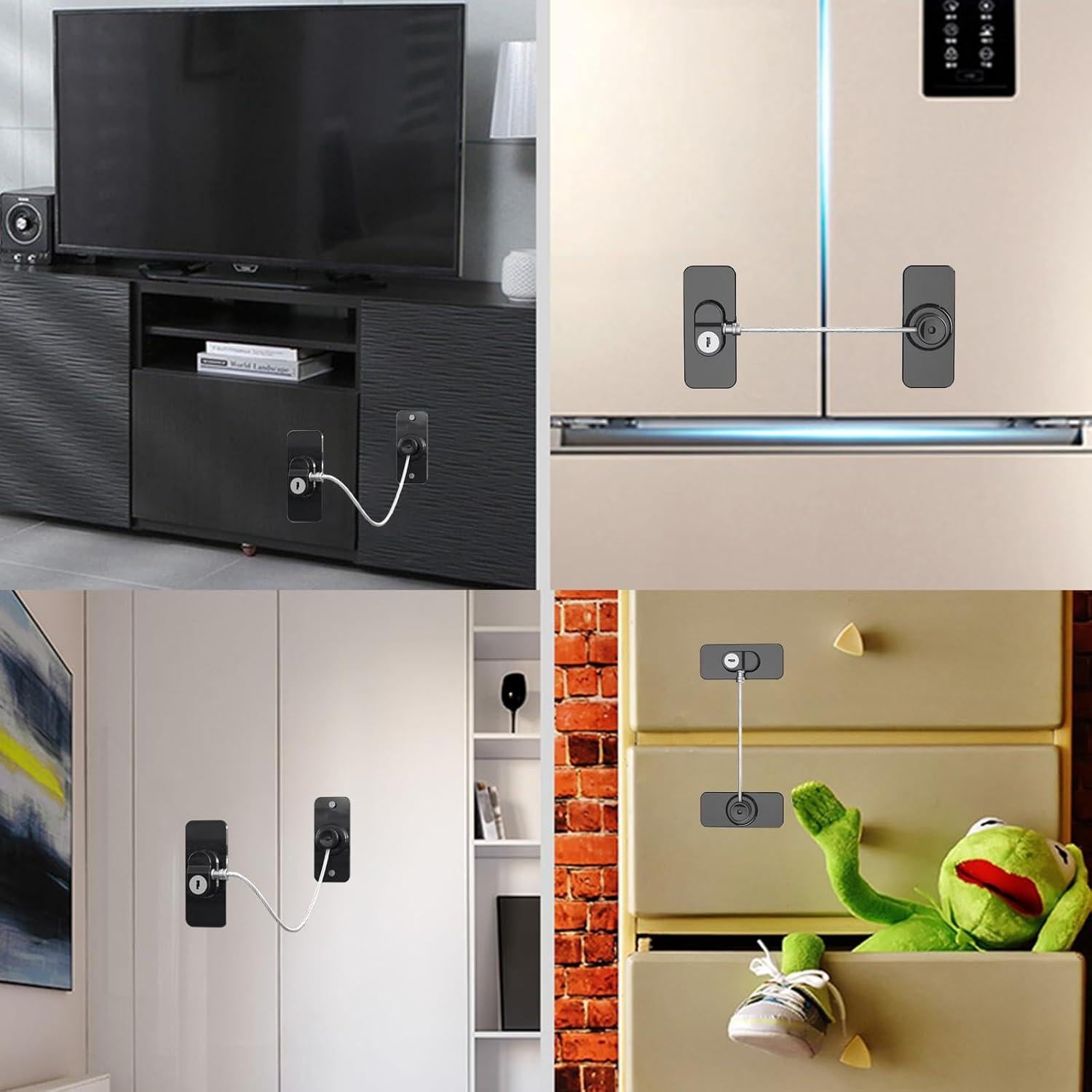 Cerradura de Refrigerador KIZZHISI 2 Paquete con Llaves