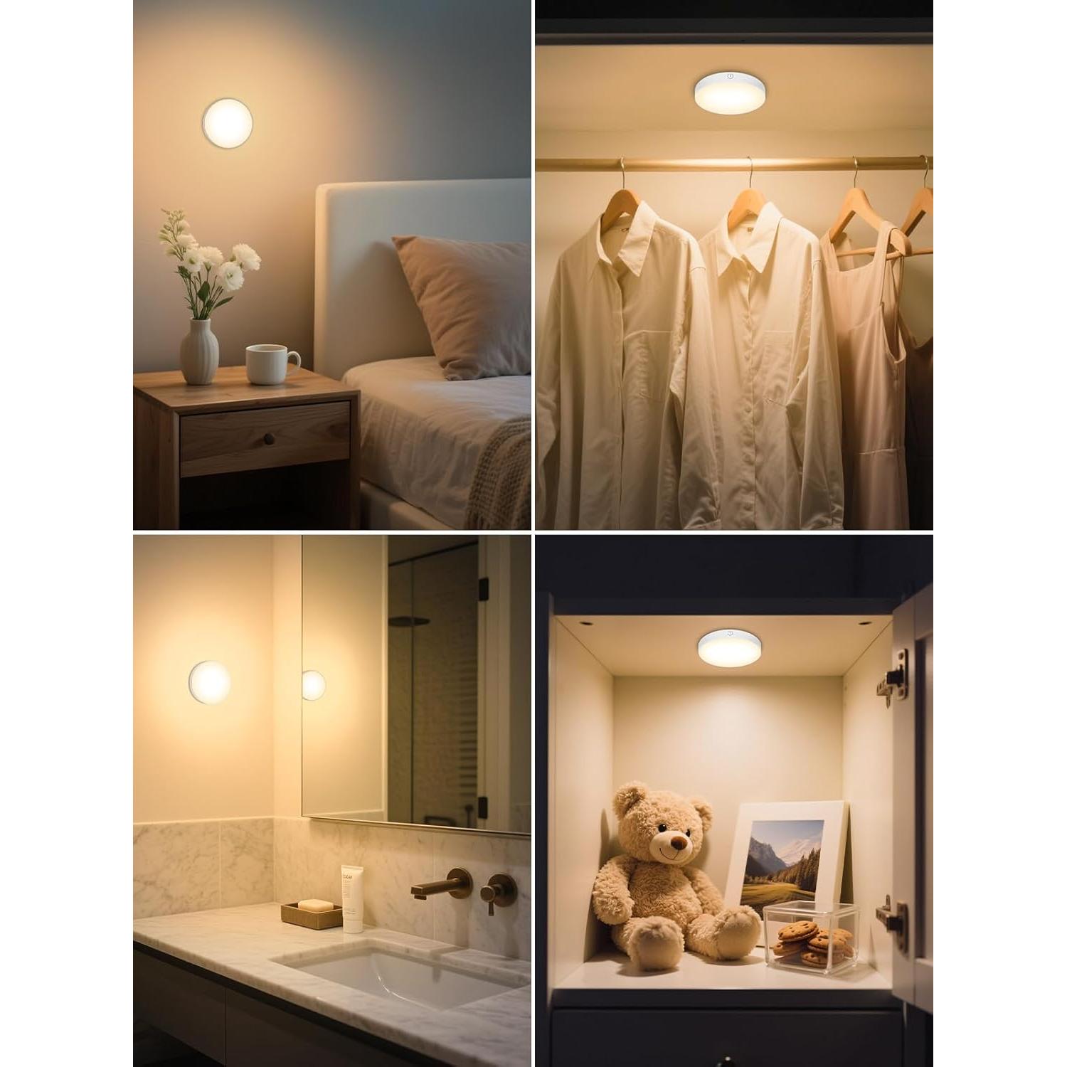 Luces Táctiles WILLED 3000K Regulables Recargables LED 2 Pzas