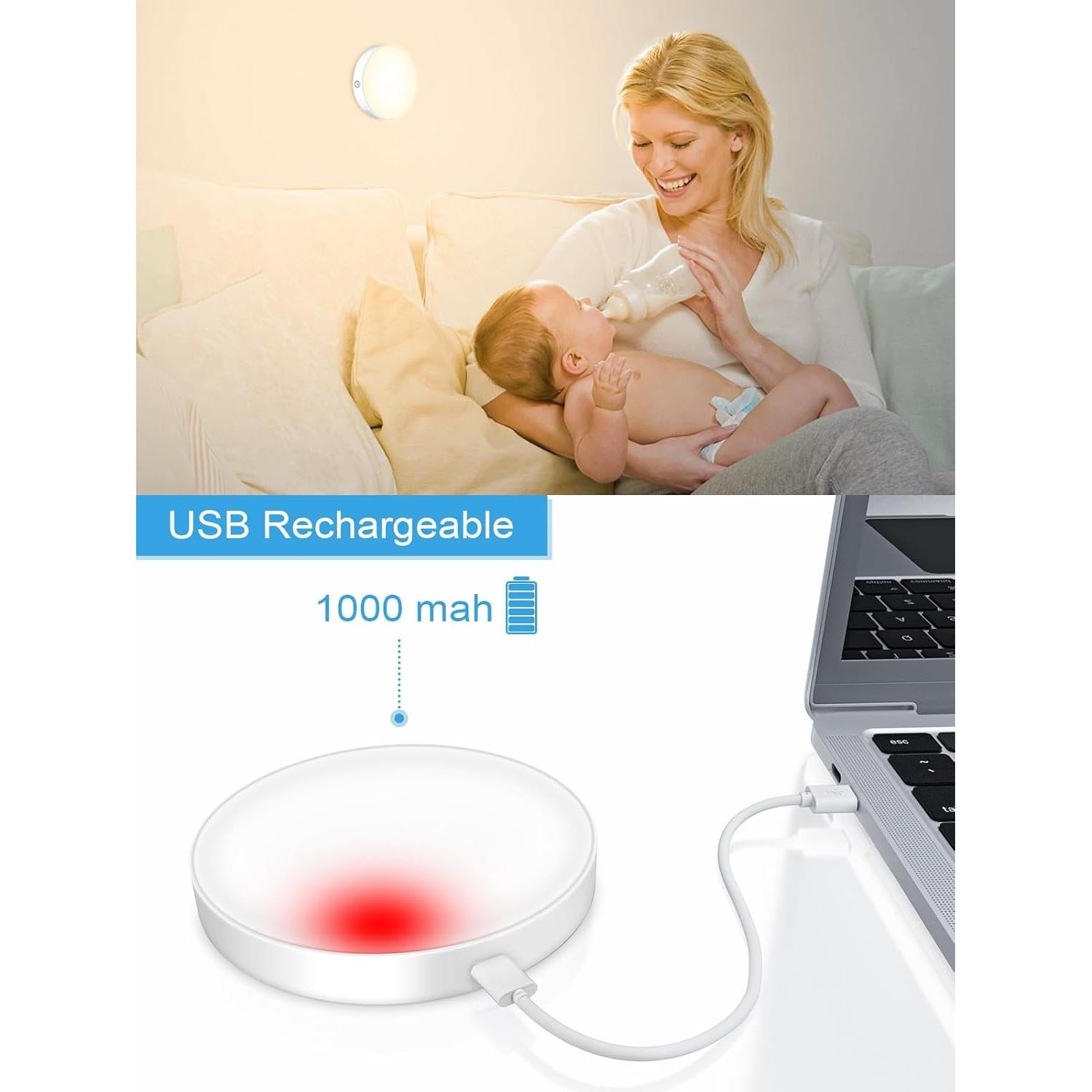 Luces Táctiles WILLED 3000K Regulables Recargables LED 2 Pzas