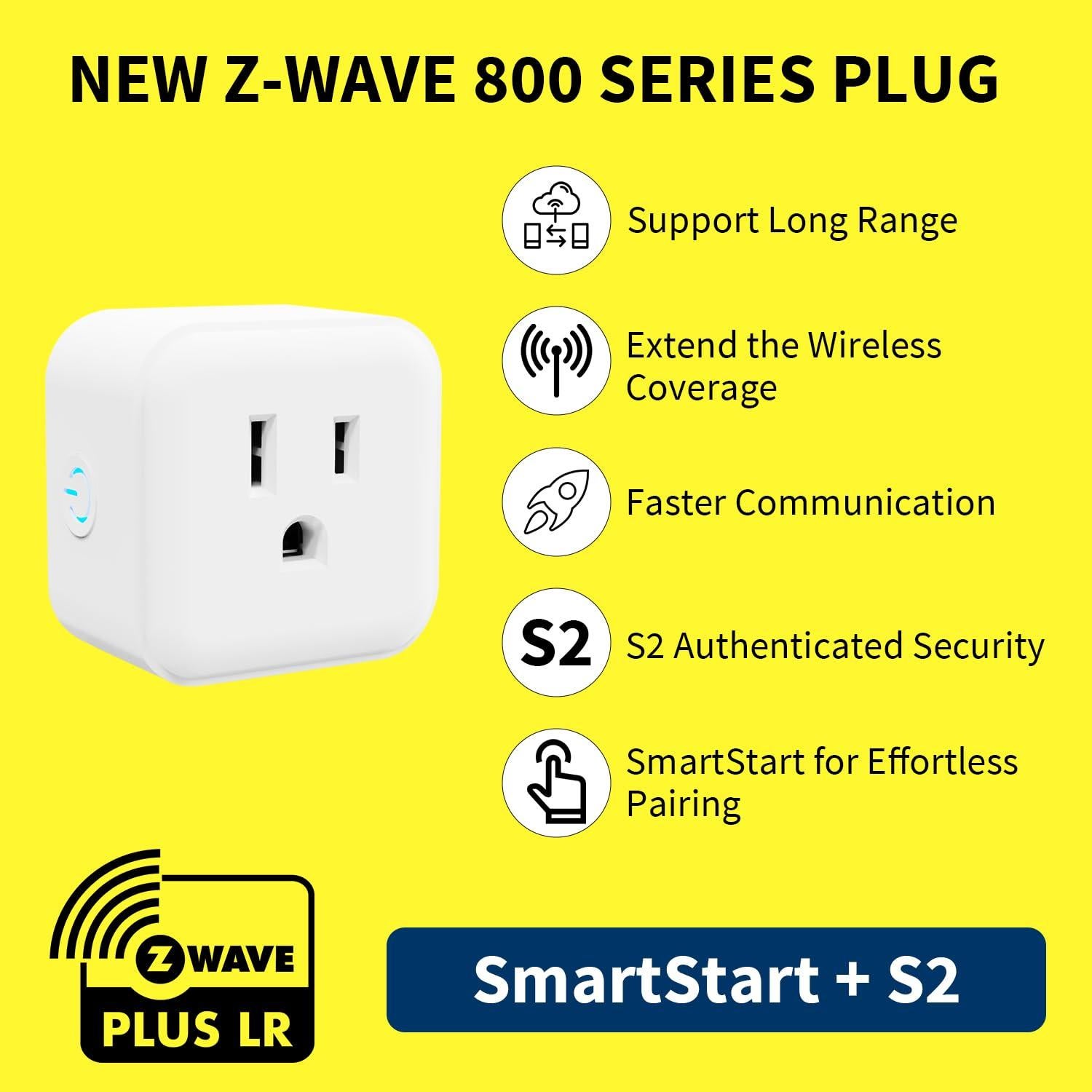 Enchufe Inteligente Z-Wave Minoston MP21Z, 15A, Control Remoto