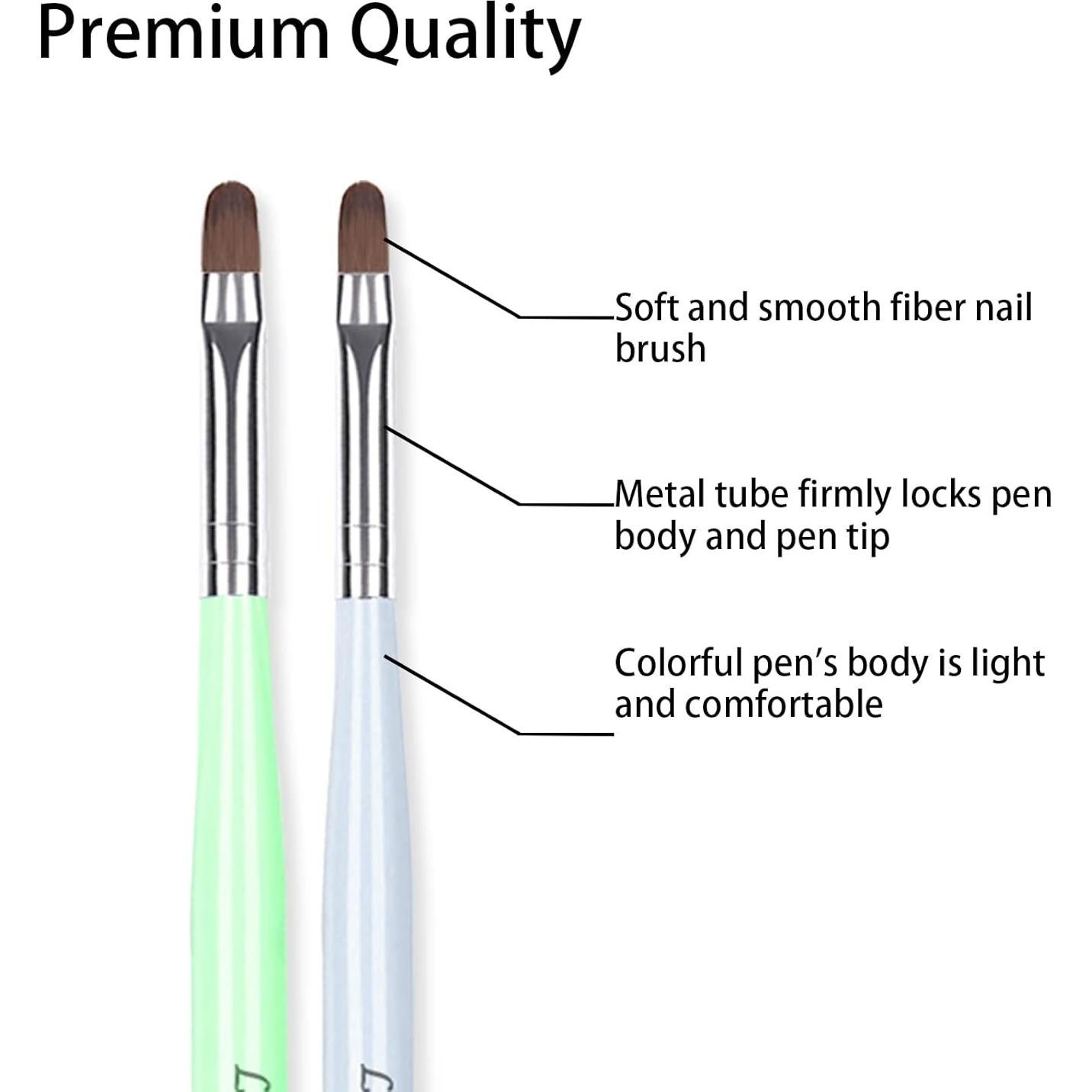 Conjunto de Pinceles para Arte de Uñas Lofuanna 7 Pcs Gel