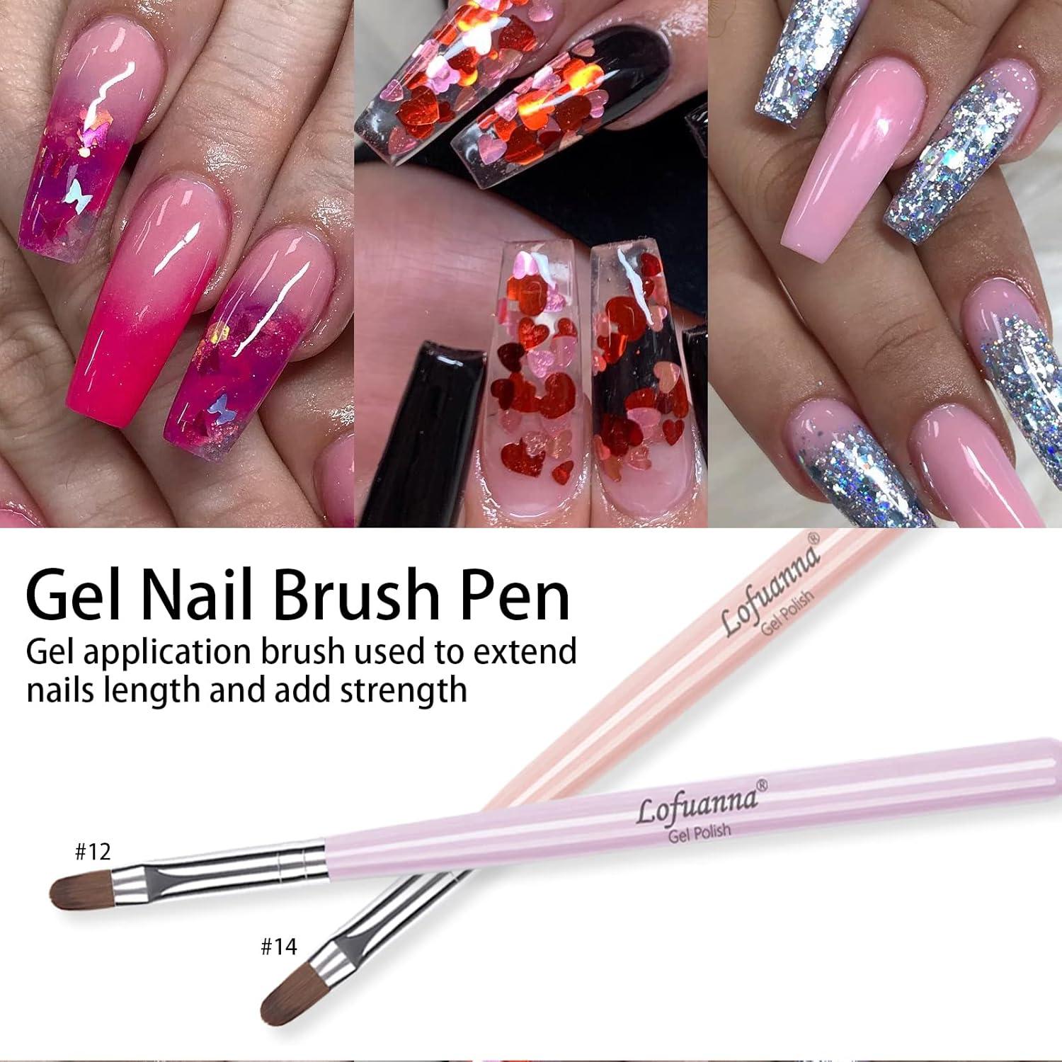 Conjunto de Pinceles para Arte de Uñas Lofuanna 7 Pcs Gel