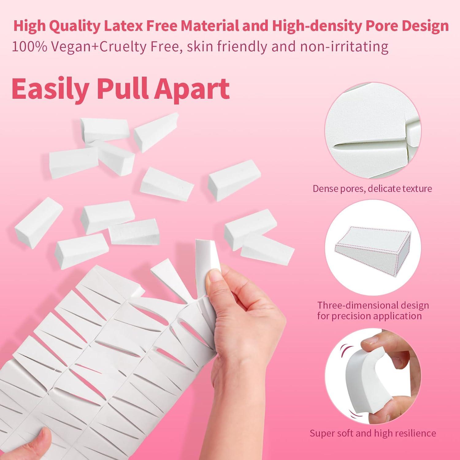 Esponjas de Maquillaje en Cuña Fauxomor 108 Pcs Libre de Látex