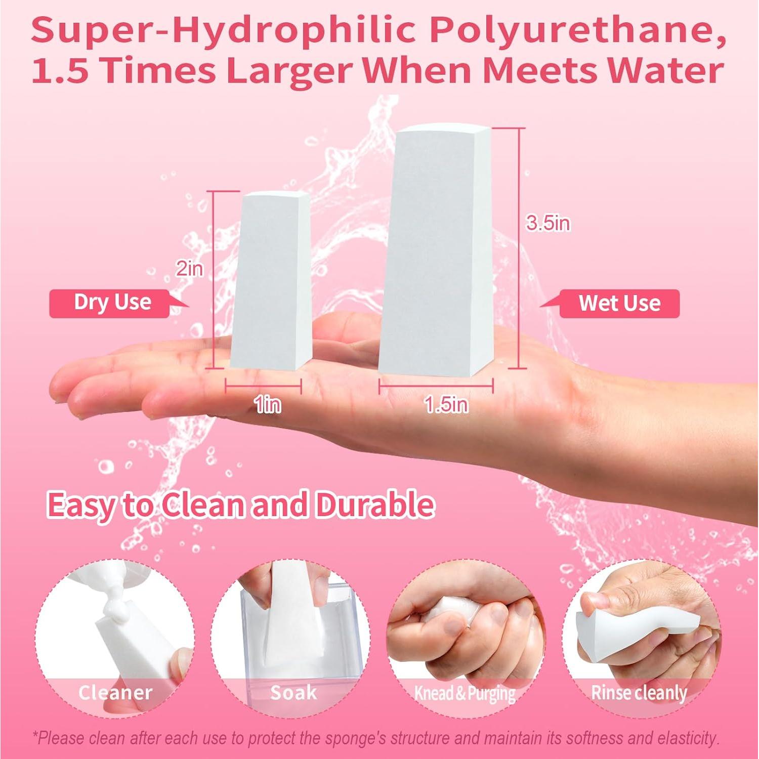 Esponjas de Maquillaje en Cuña Fauxomor 108 Pcs Libre de Látex