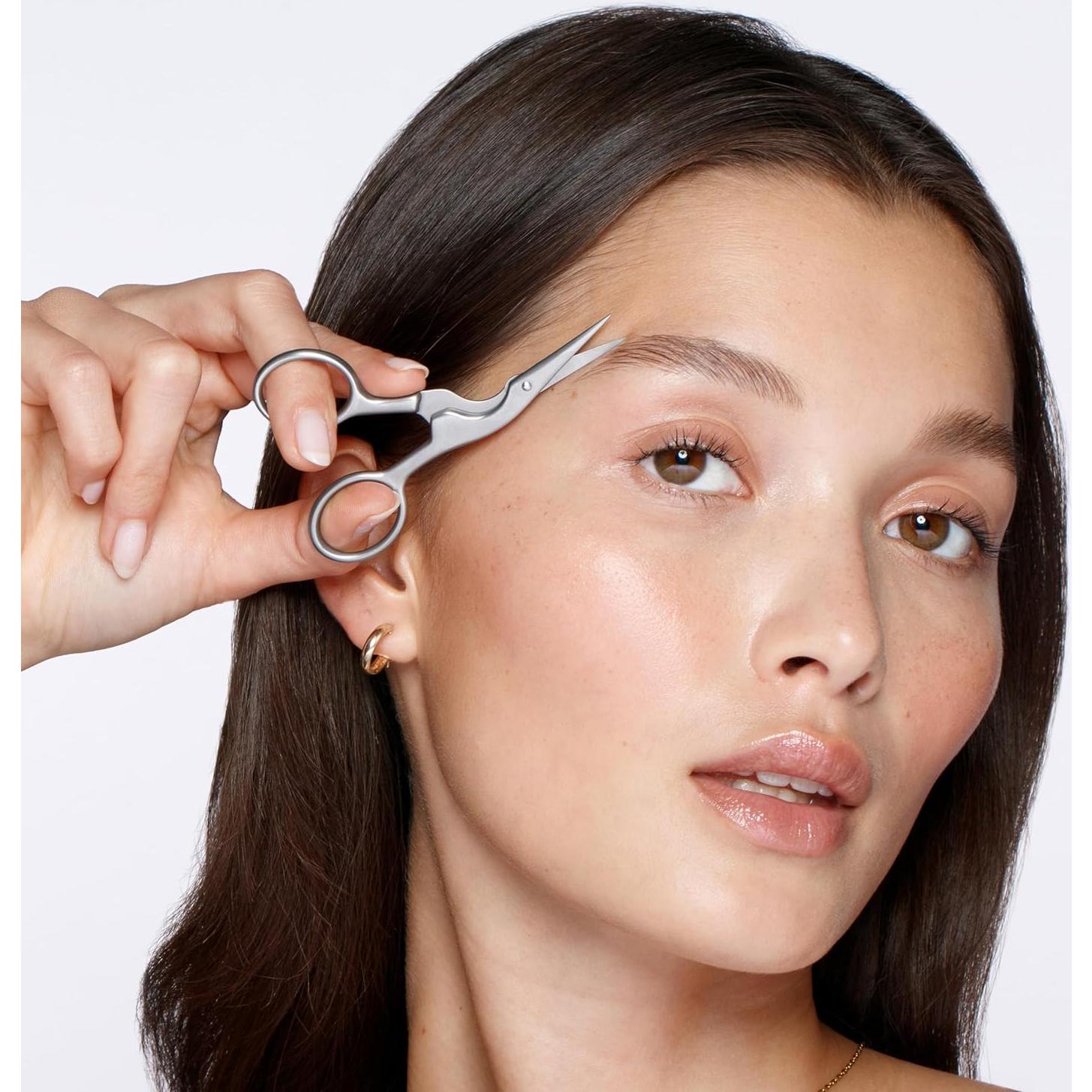 Tijeras y Cepillo para Cejas Tweezerman - Acero Inoxidable