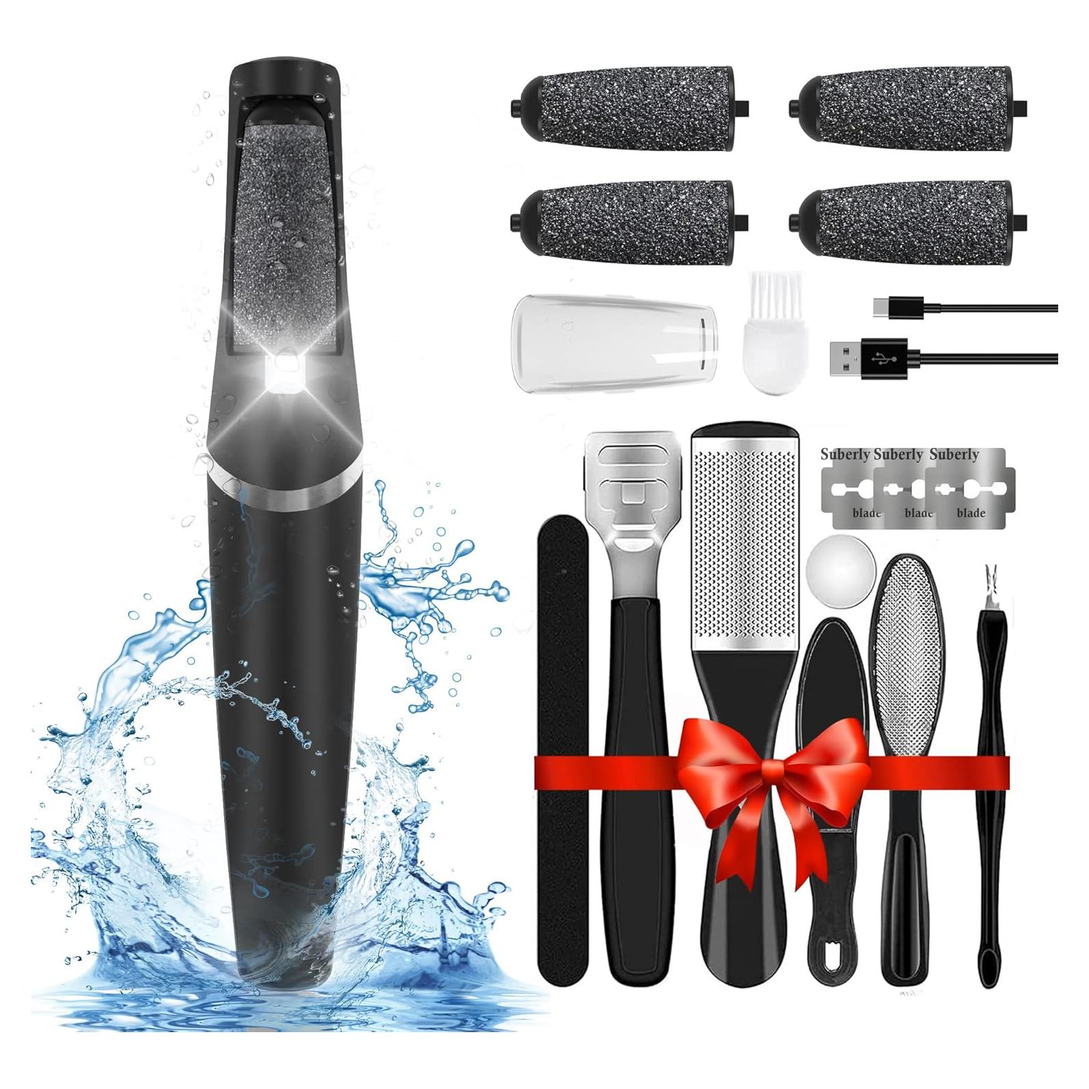 Removedor de Callos Eléctrico Heeles ZCX-4B, 4 Cabezas, Recargable