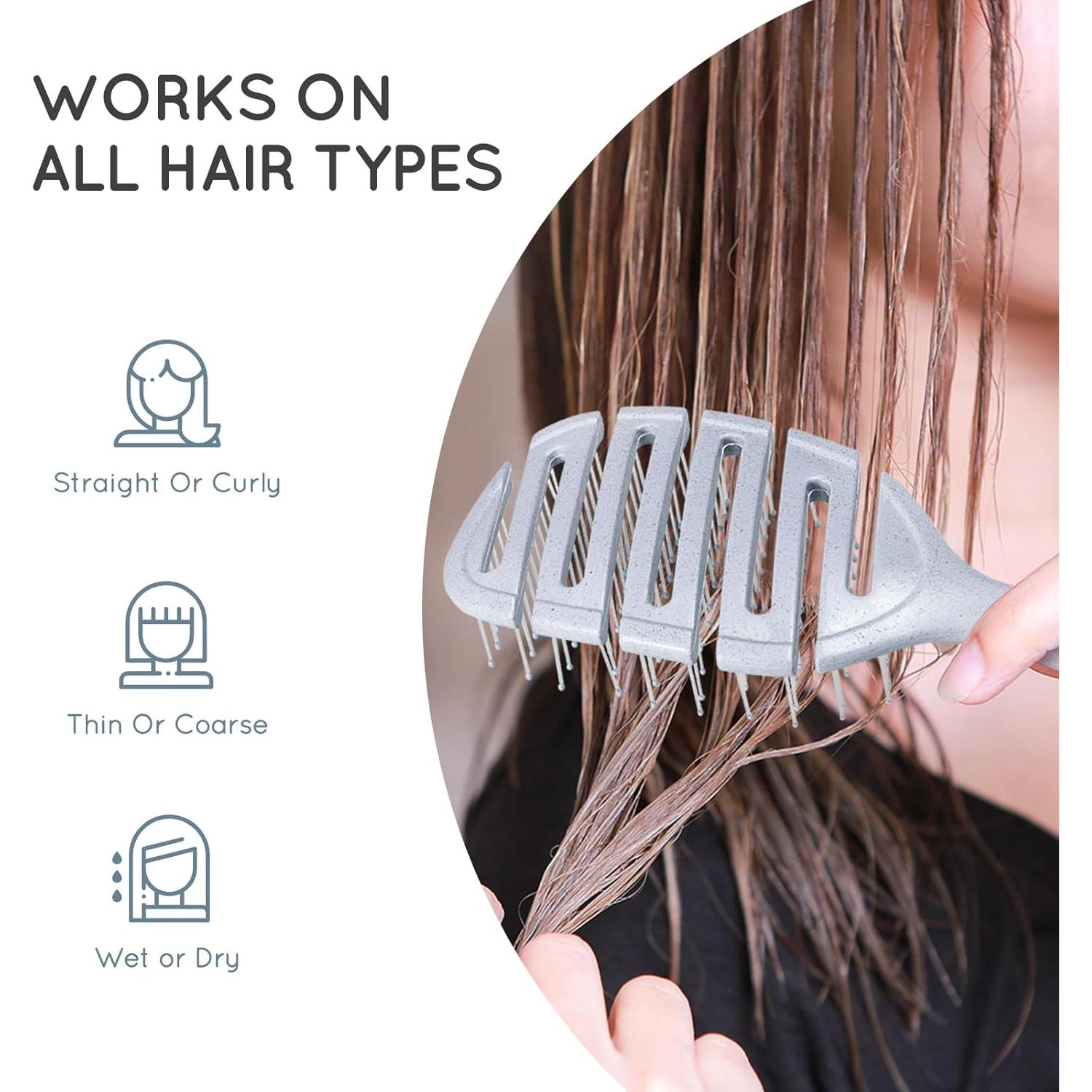 Cepillo Desenredante Ventilado Ecoed Azul para Todo Tipo de Cabello