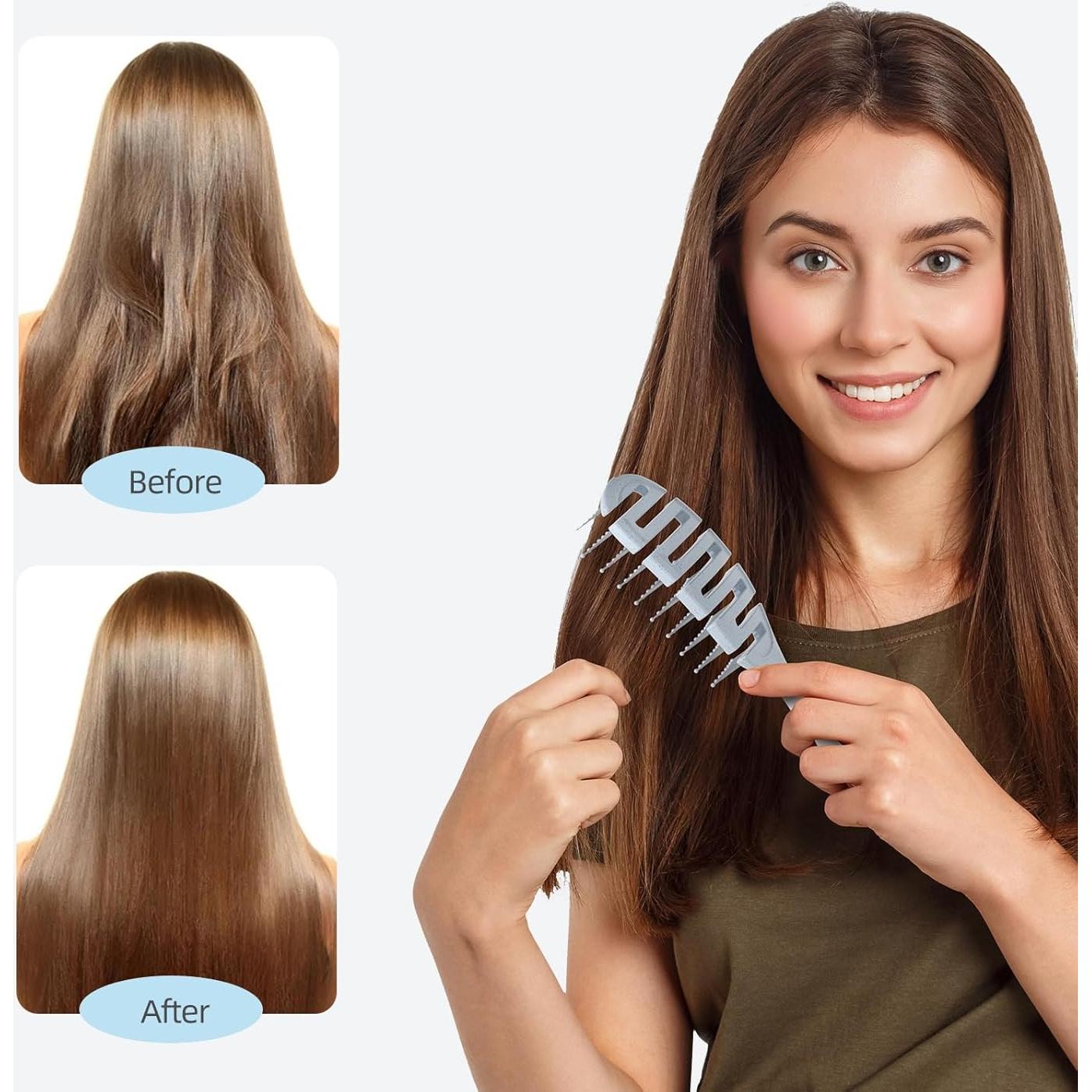 Cepillo Desenredante Ventilado Ecoed Azul para Todo Tipo de Cabello