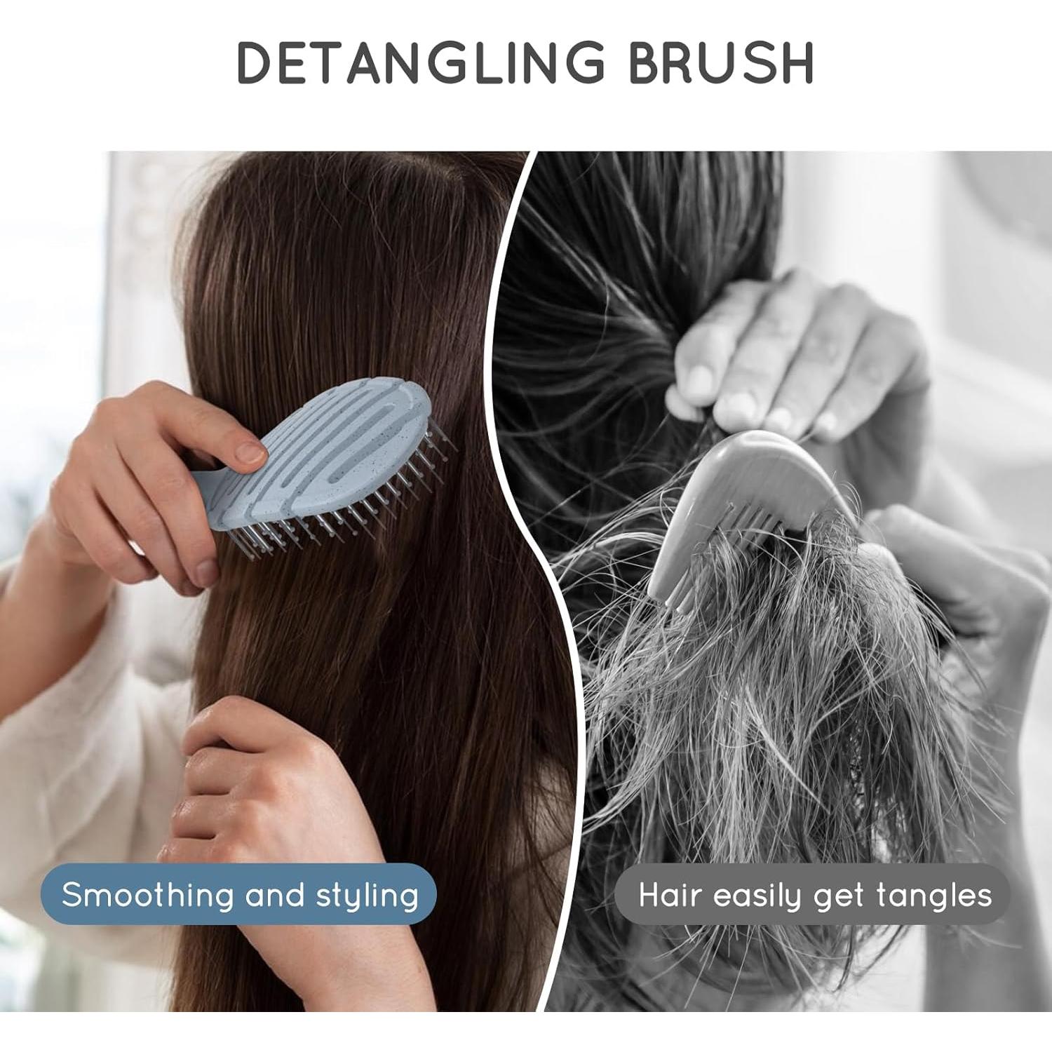 Cepillo Desenredante Ventilado Ecoed Azul para Todo Tipo de Cabello