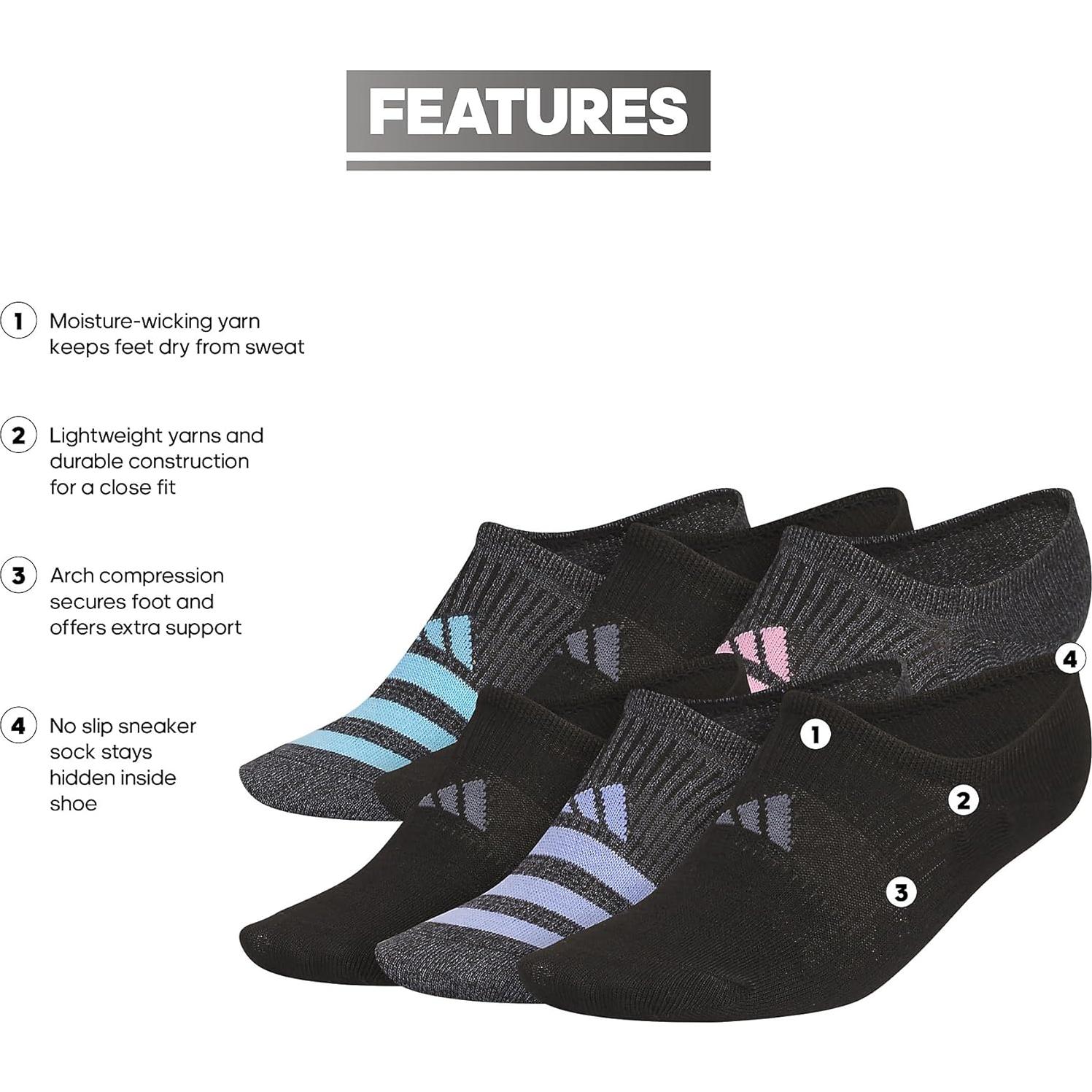 Calcetines Deportivos Adidas Superlite 3.0 Mujer 6-Pack