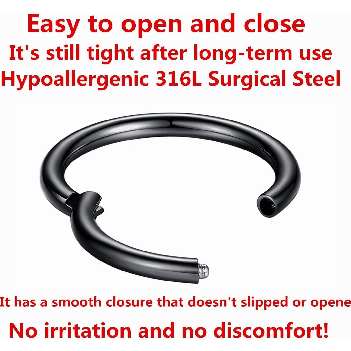 Aro de Nariz Hipoalergénico ORANGELOVE 8g 10mm Acero 316L