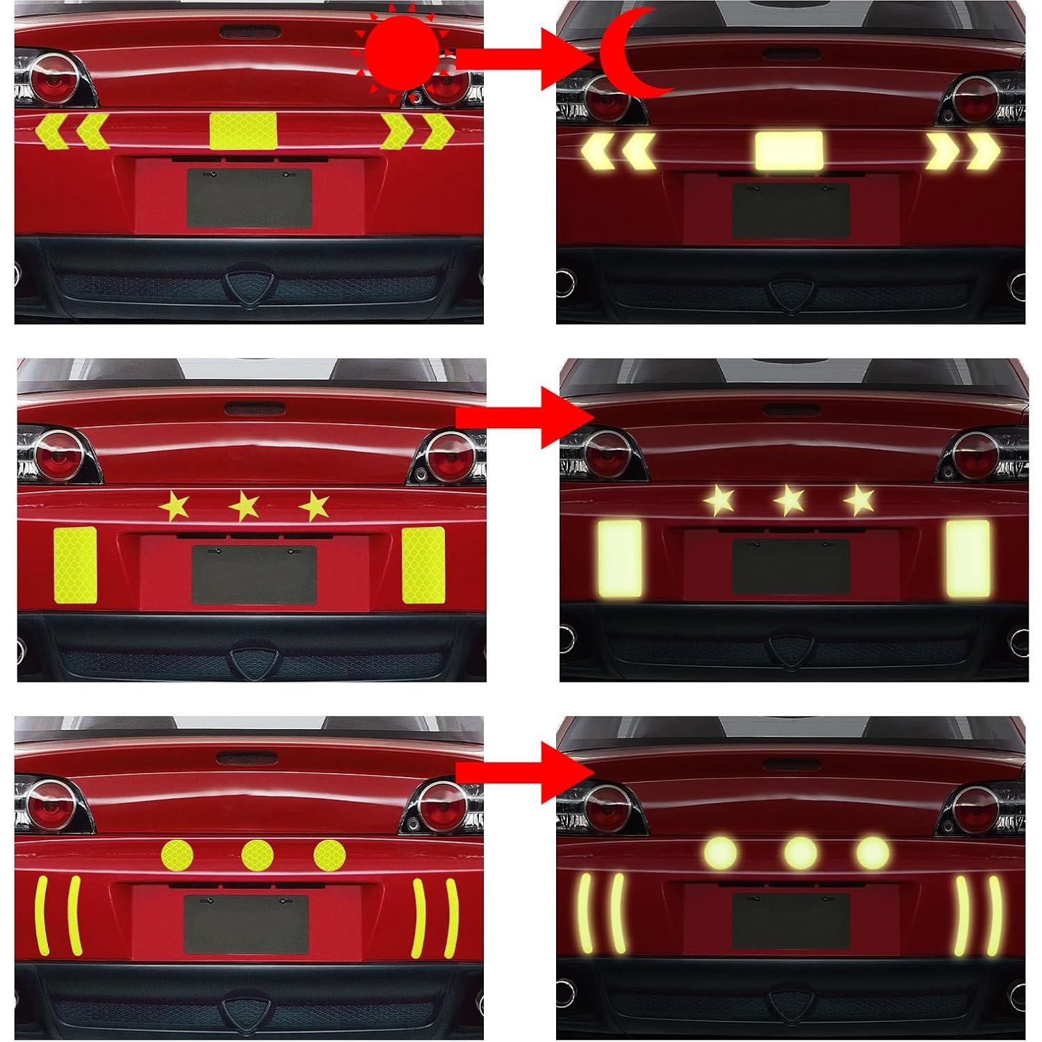 42 Calcomanías Reflectantes DXMWWTP para Bicicleta y Casco