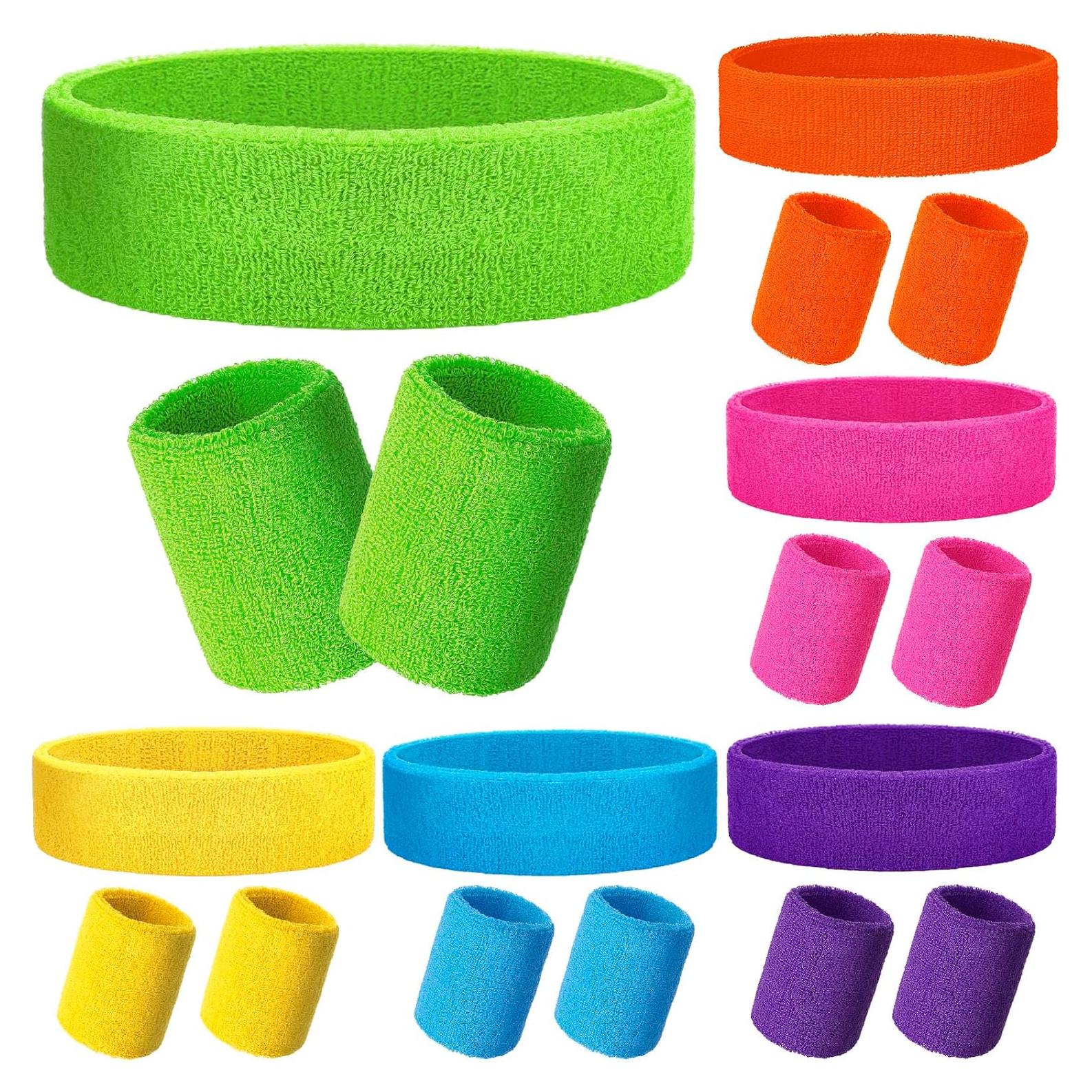 Conjunto de Muñequera y Diadema Deportiva Skylety 18 Pcs