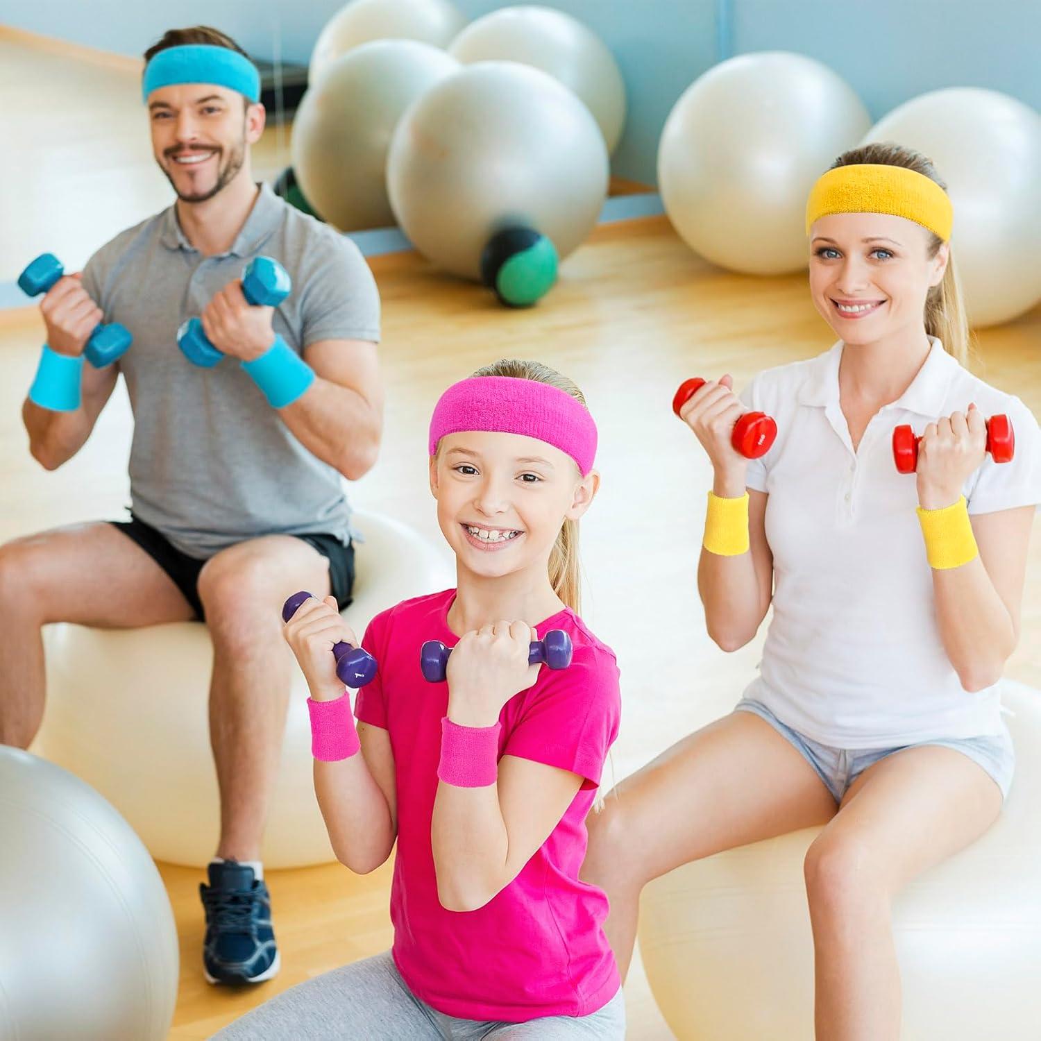 Conjunto de Muñequera y Diadema Deportiva Skylety 18 Pcs