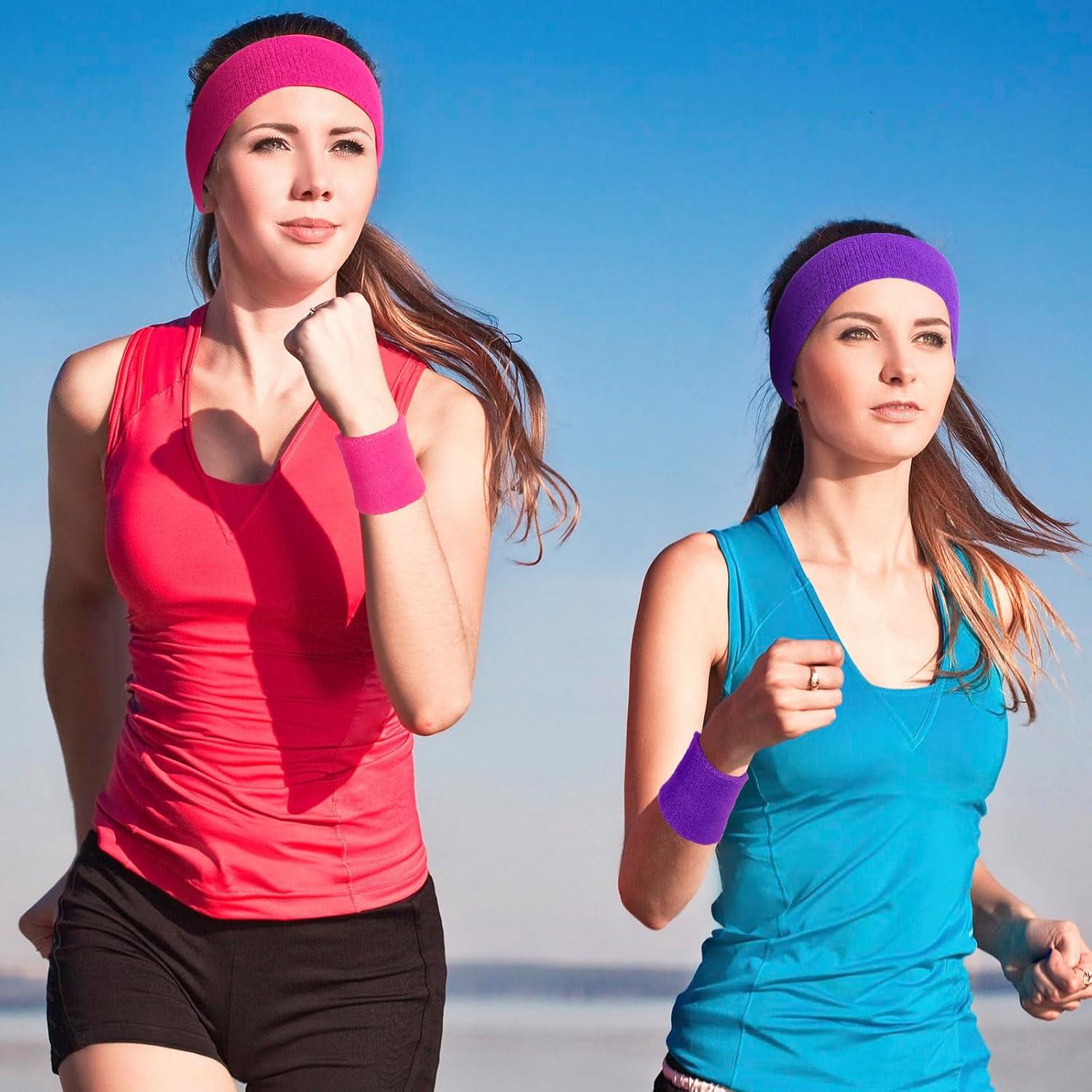 Conjunto de Muñequera y Diadema Deportiva Skylety 18 Pcs