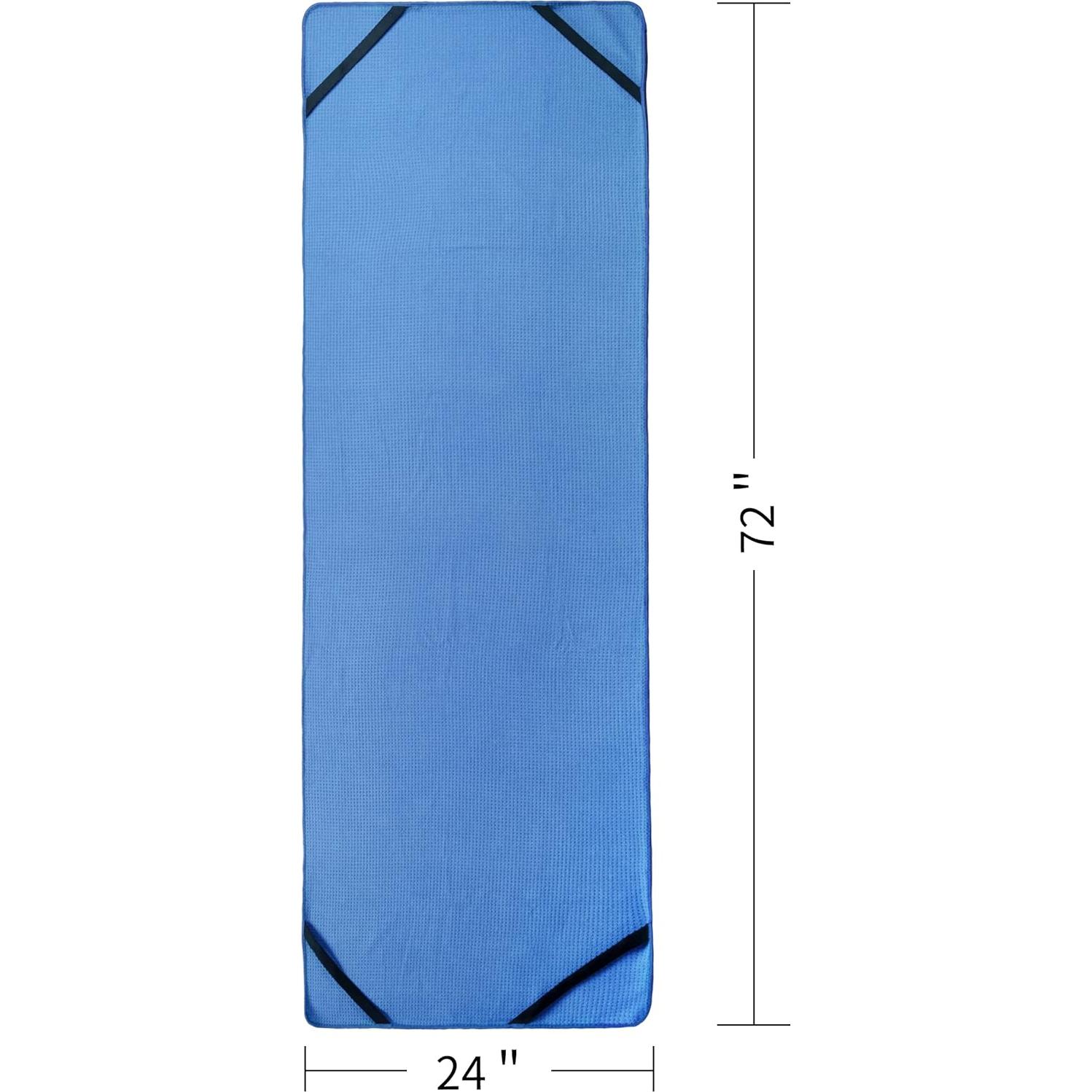Toalla de Yoga POLYTE Microfibra Antideslizante 61x183 cm Azul