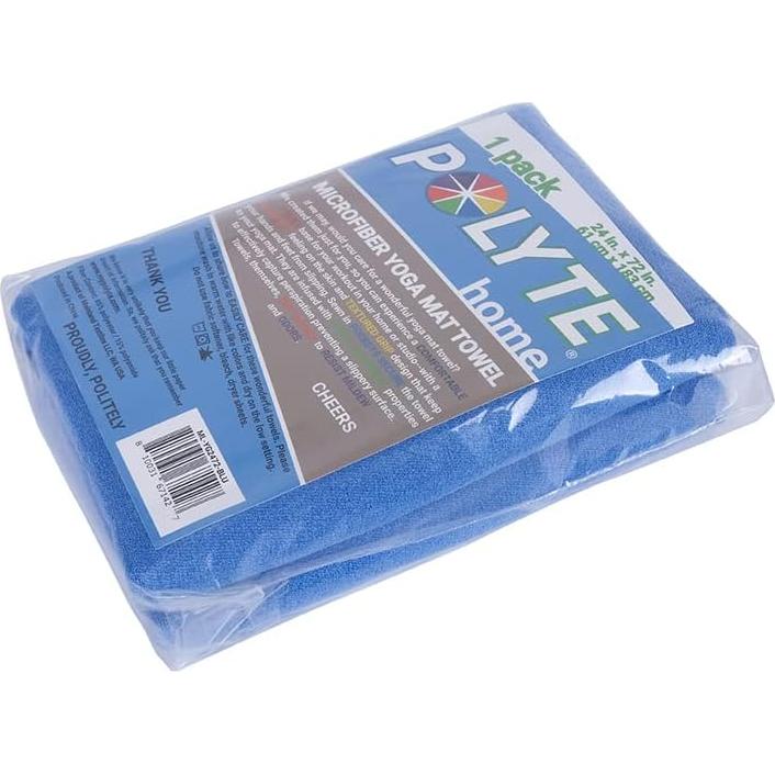 Toalla de Yoga POLYTE Microfibra Antideslizante 61x183 cm Azul
