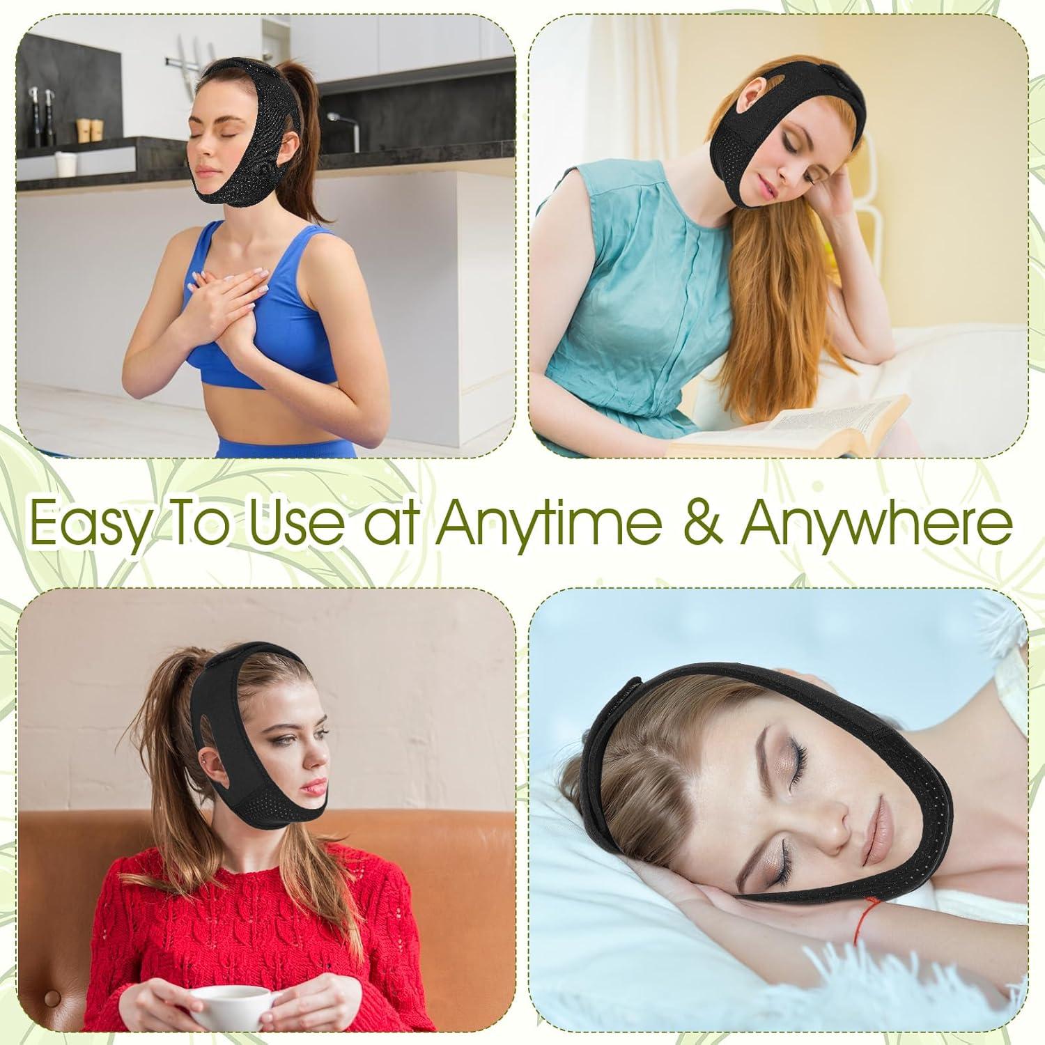 Mascarilla Reutilizable Elevadora de Mandíbula CIATBYYJ Negro M