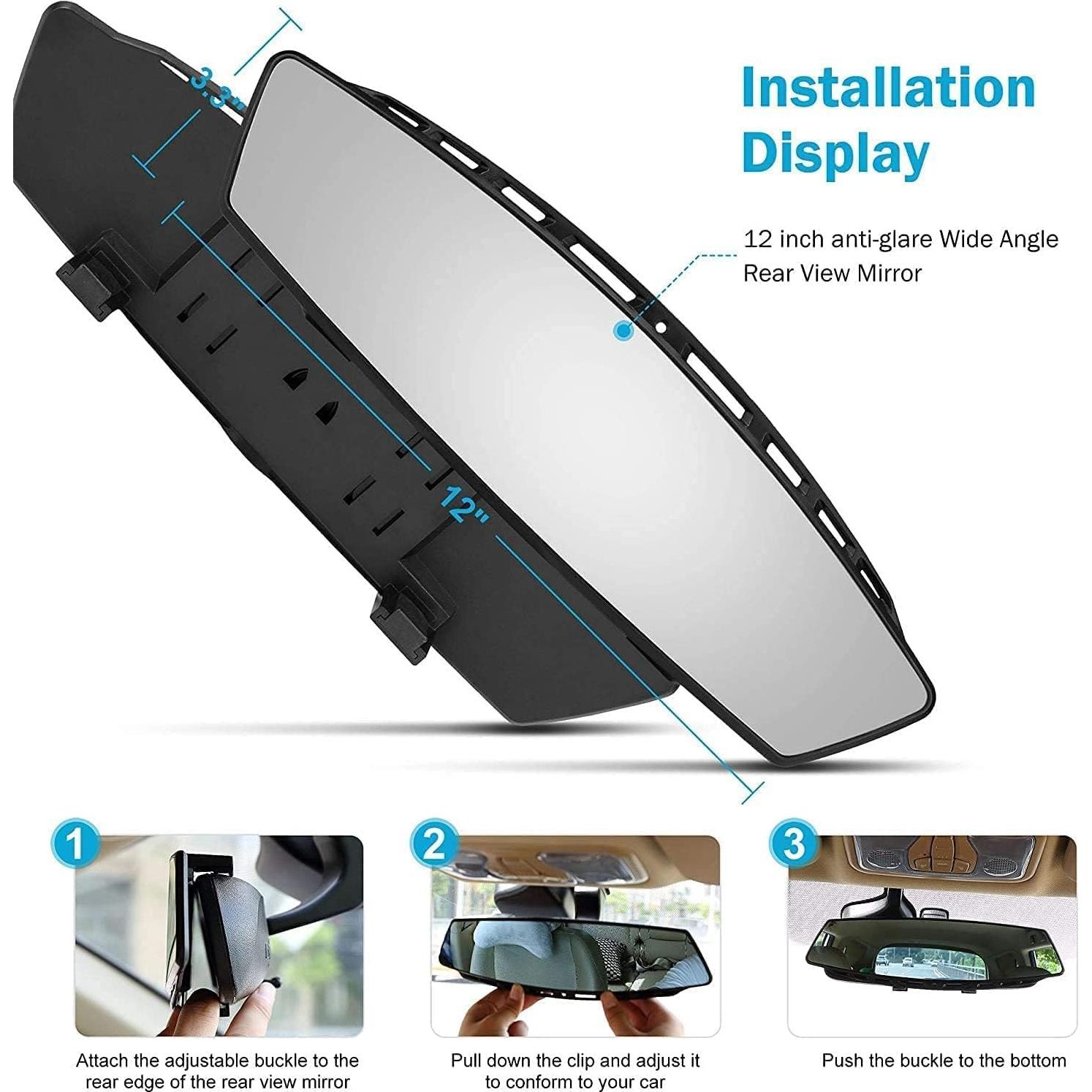 Espejo Retrovisor Panorámico Verivue 30.48x7.62 cm Antideslumbrante