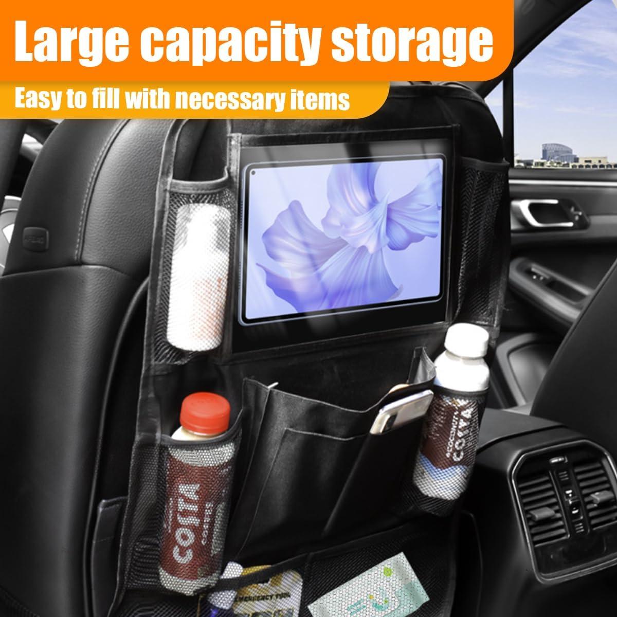 Organizador de Asiento Trasero ZIMISI 2PCS Tela Oxford Negro