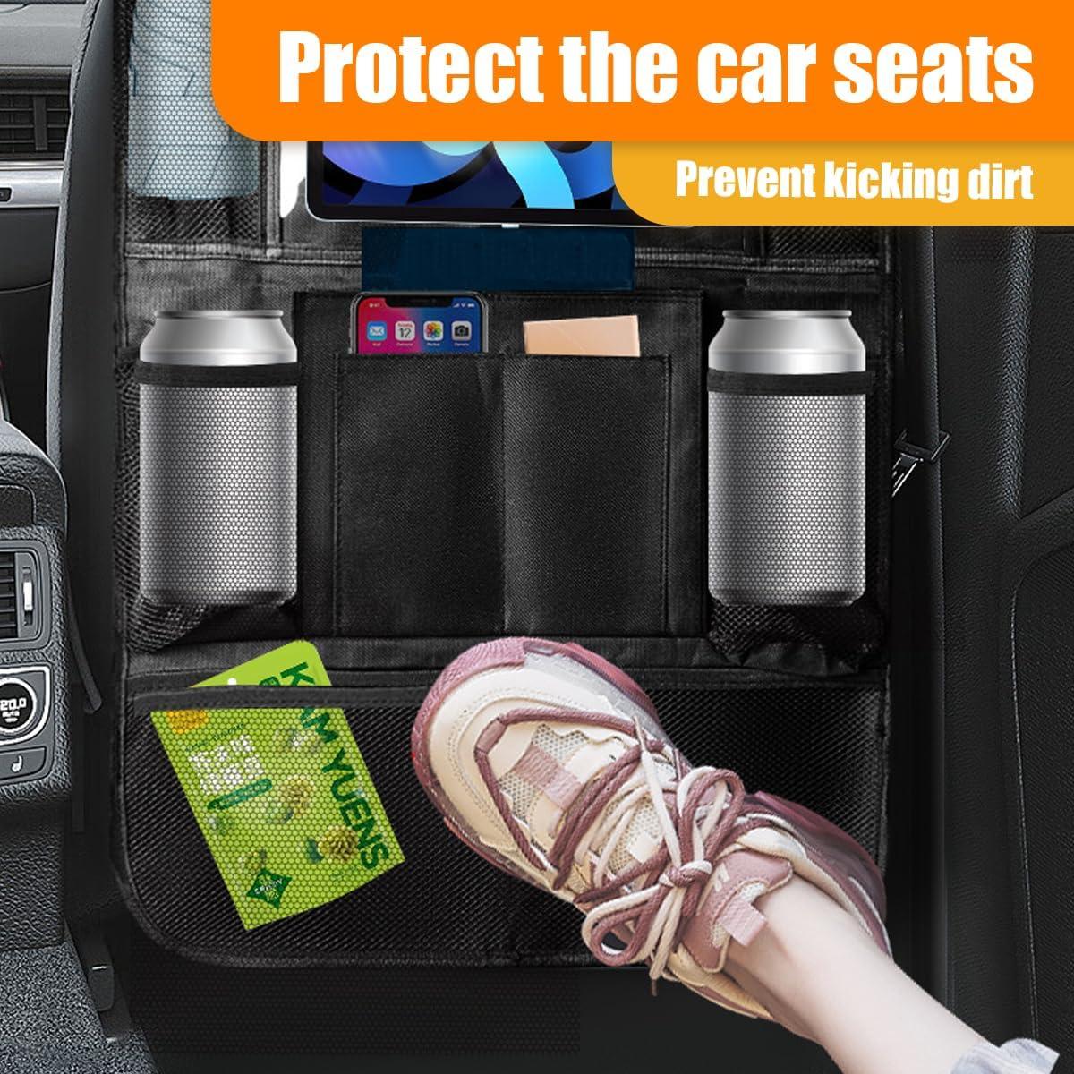 Organizador de Asiento Trasero ZIMISI 2PCS Tela Oxford Negro