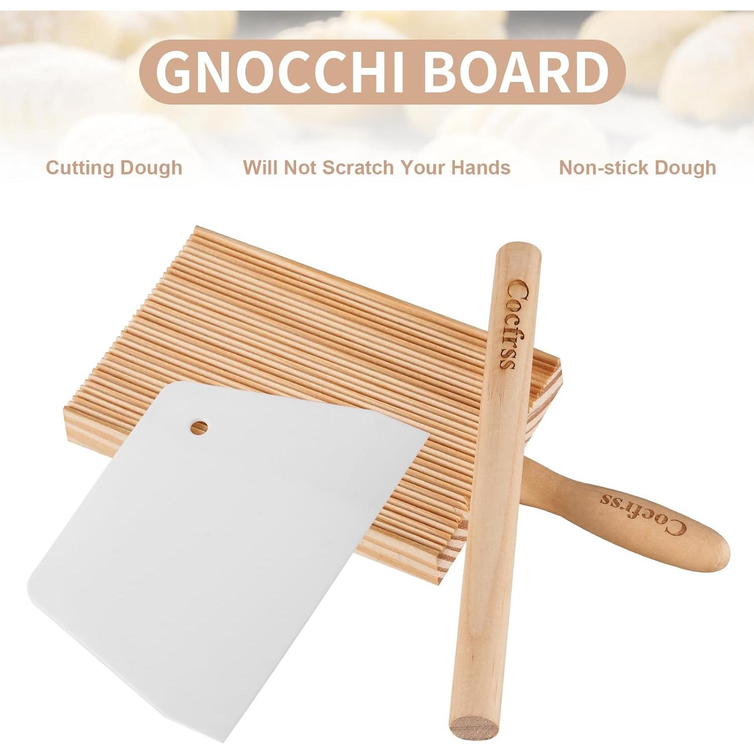 Kit de Herramientas para Hacer Pasta Cocfrss - Tabla de Gnocchi y Prensador de Papas