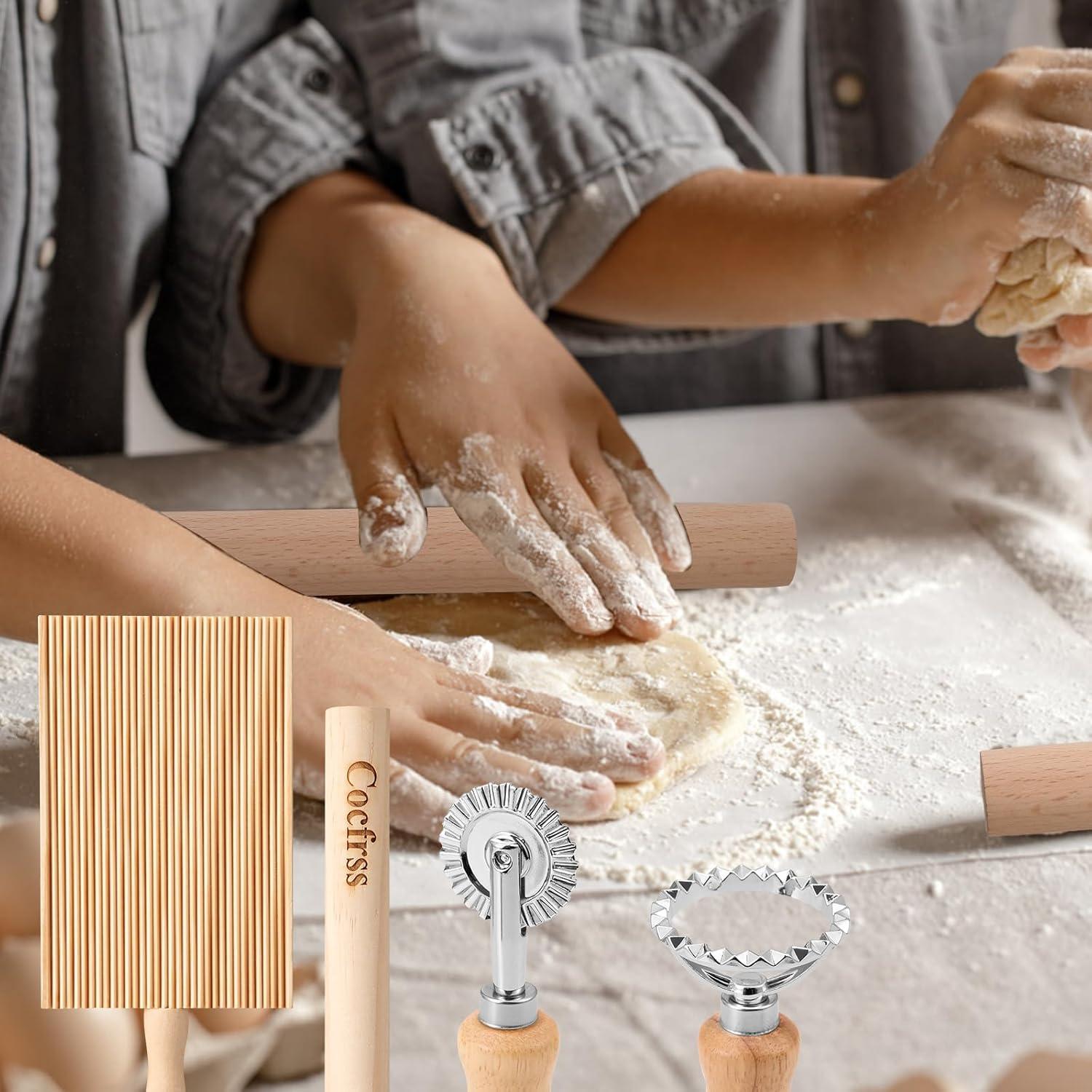 Kit de Herramientas para Hacer Pasta Cocfrss - Tabla de Gnocchi y Prensador de Papas