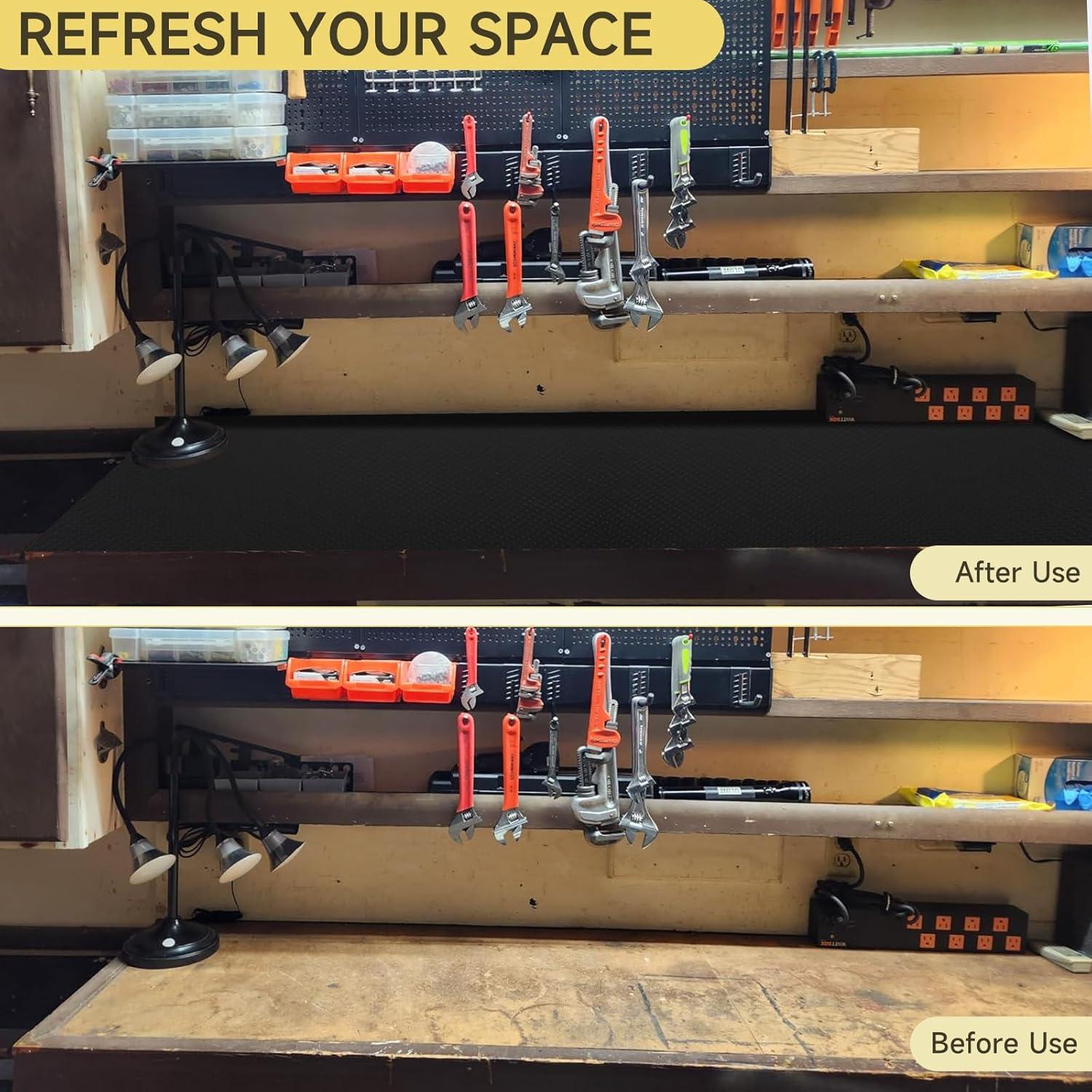 Forro Adhesivo para Estantes WochiTV 30x150 cm Negro EVA