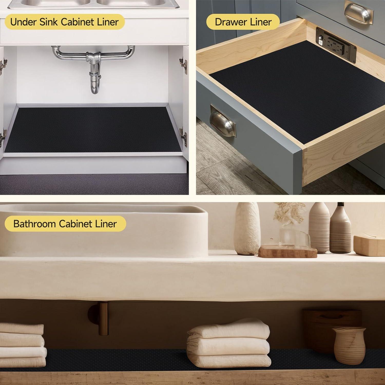 Forro Adhesivo para Estantes WochiTV 30x150 cm Negro EVA