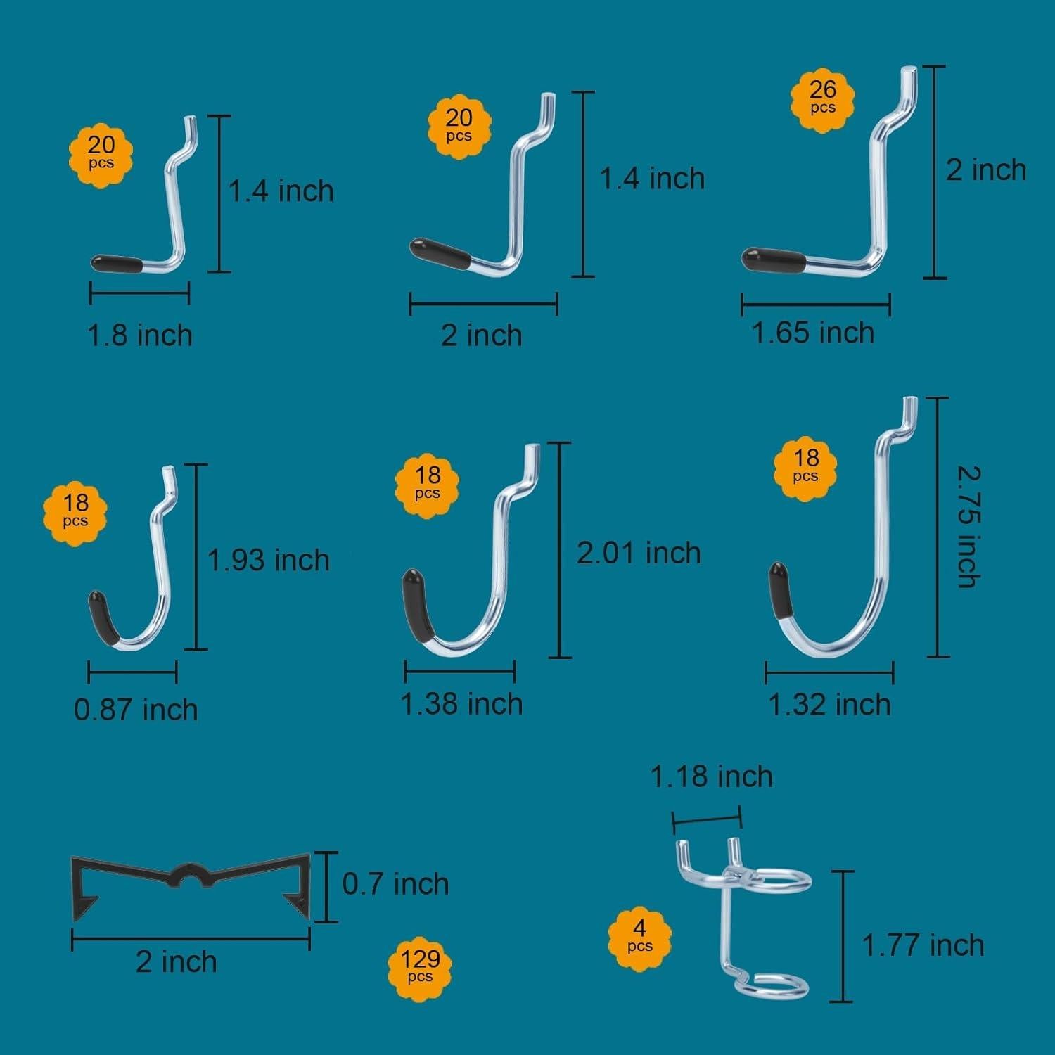 Kit Organizador de Accesorios para Tablero de Clavos Daanxw 310PCS