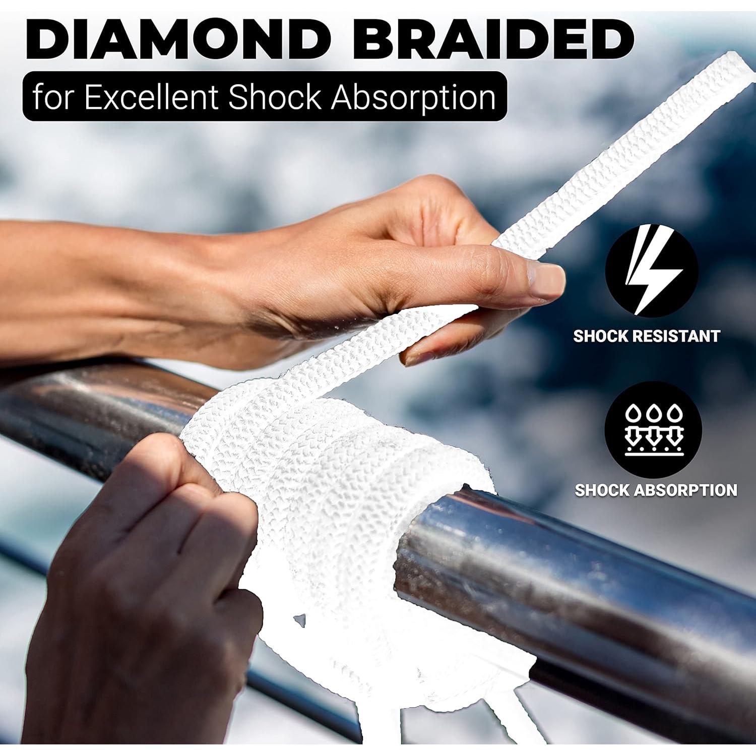 Cuerda de Nylon 6.35 mm x 15.24 m RamPro - Resistencia 997.9 kg