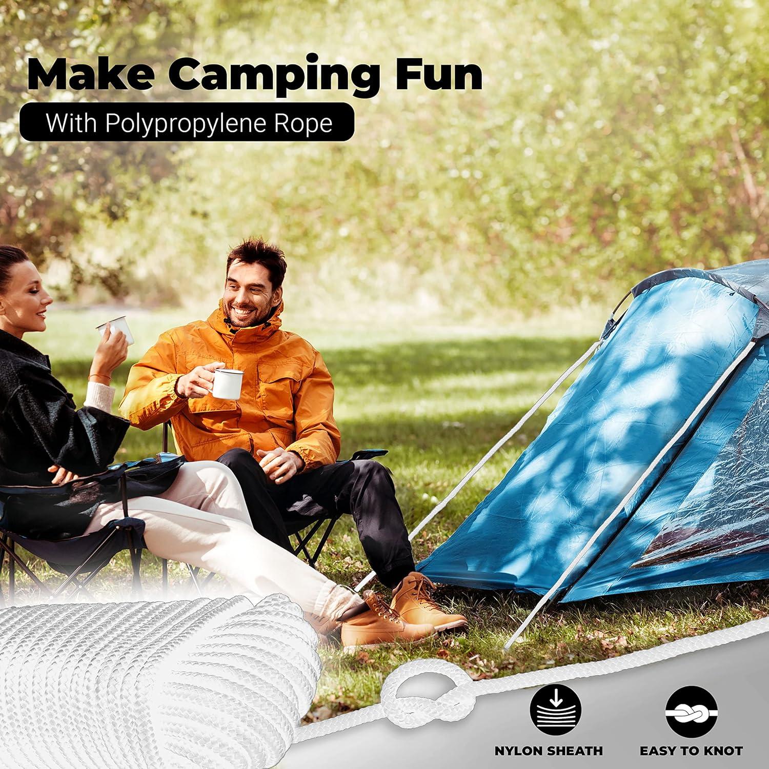 Cuerda de Nylon 6.35 mm x 15.24 m RamPro - Resistencia 997.9 kg