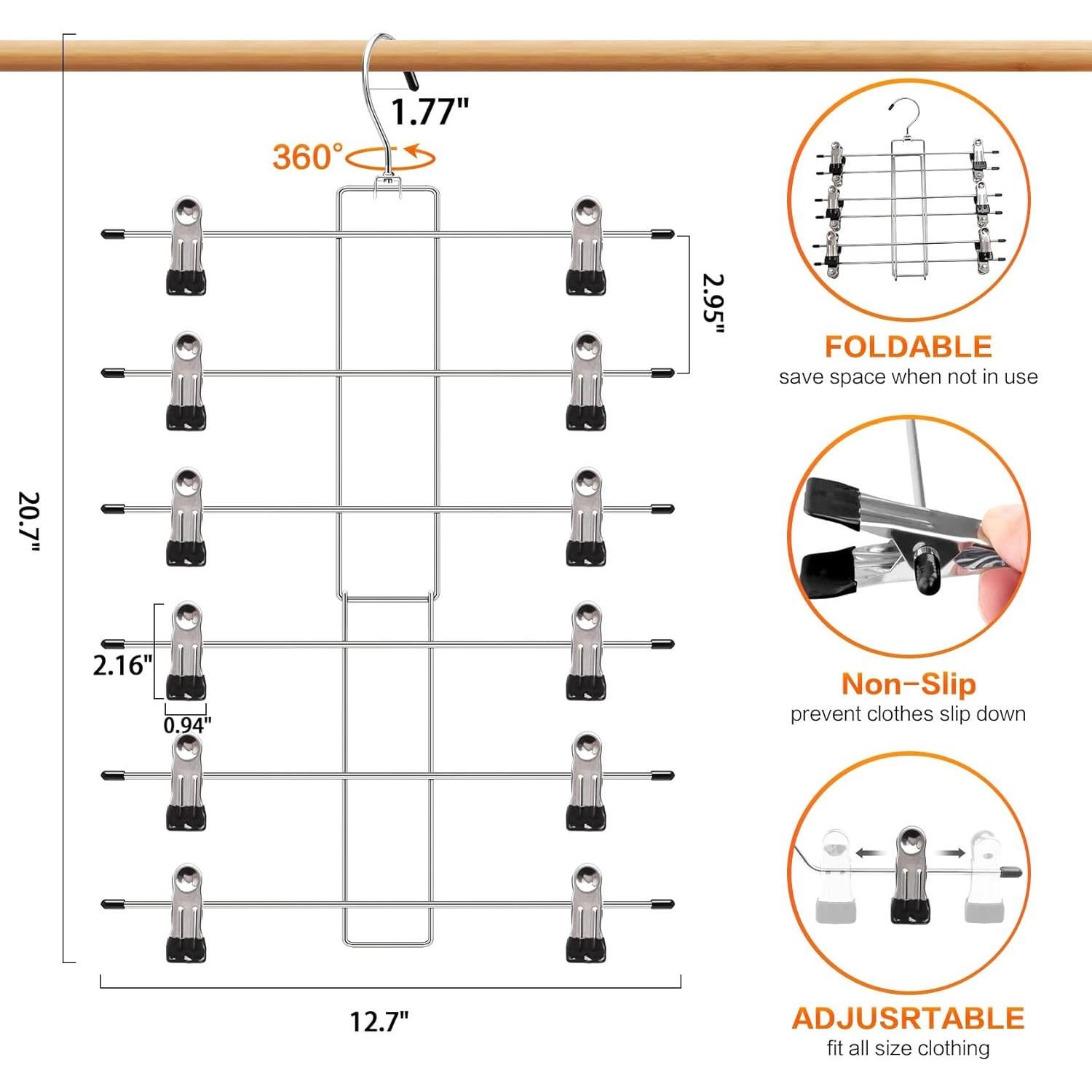 Perchas para Pantalones SHUKEEKA, 6 Niveles, Ahorra Espacio