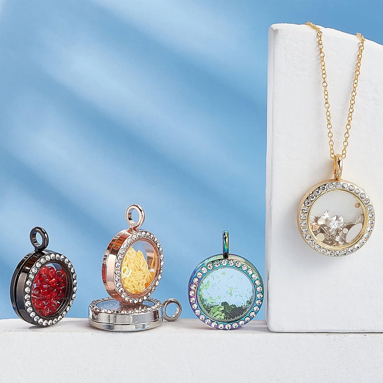 Charm de Foto Rhinestone PH PandaHall 5 Colores 25mm