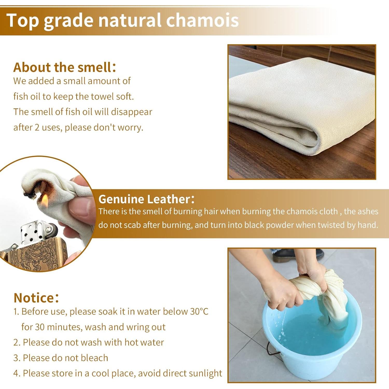 Paño de Chamois GoGoTree 90 x 60 cm Super Absorbente Sin Pelusa