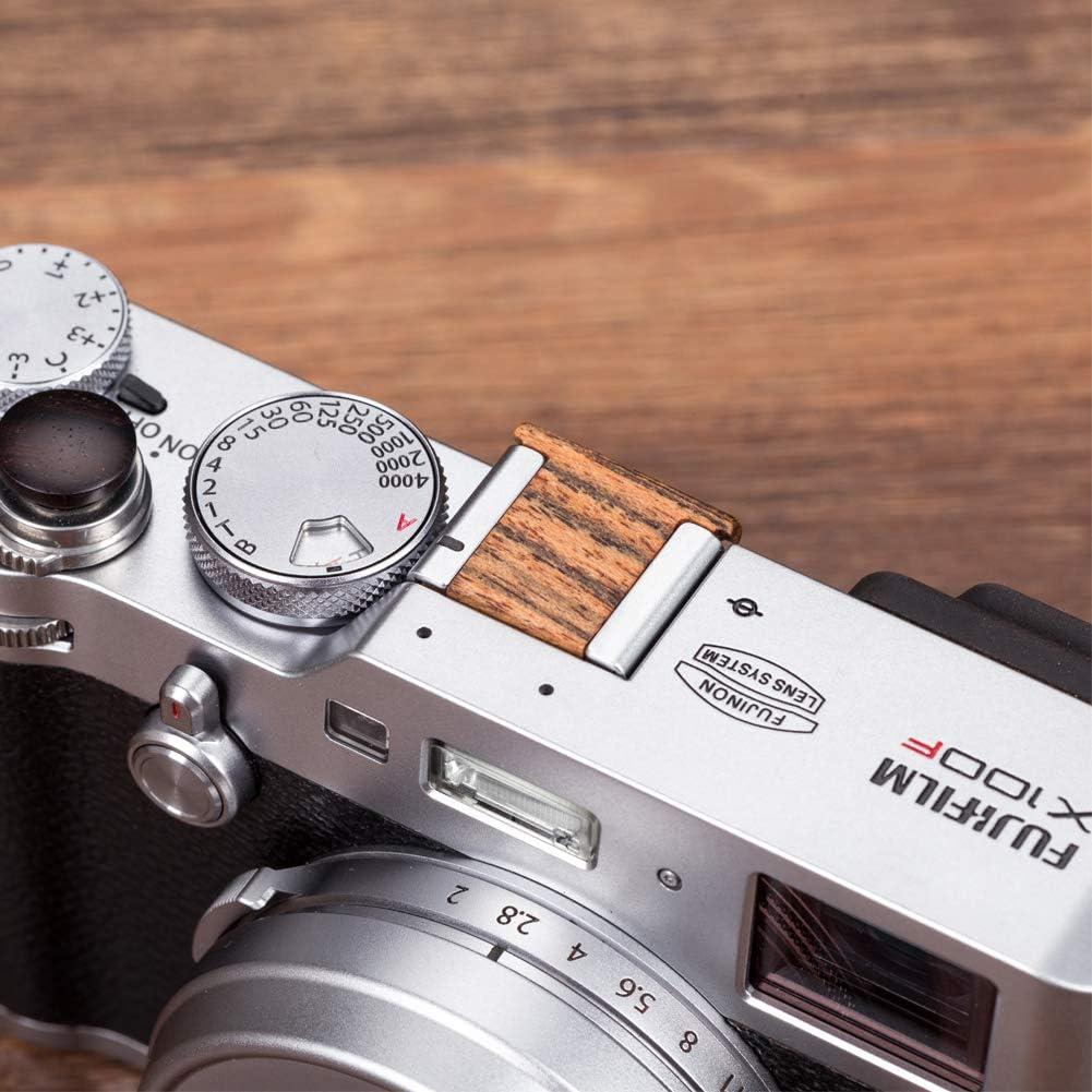 Cubierta de zapata caliente de madera VKO dorada para cámaras Olympus y Fujifilm