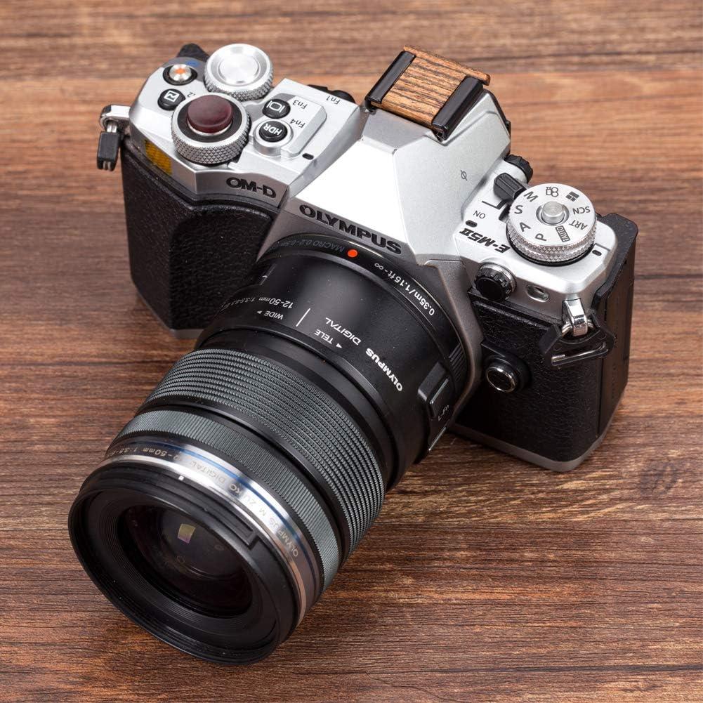 Cubierta de zapata caliente de madera VKO dorada para cámaras Olympus y Fujifilm