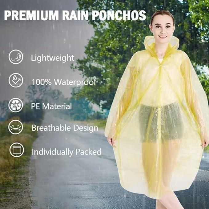 Ponchos de Lluvia Desechables 5 Piezas Multicolor 140x90cm