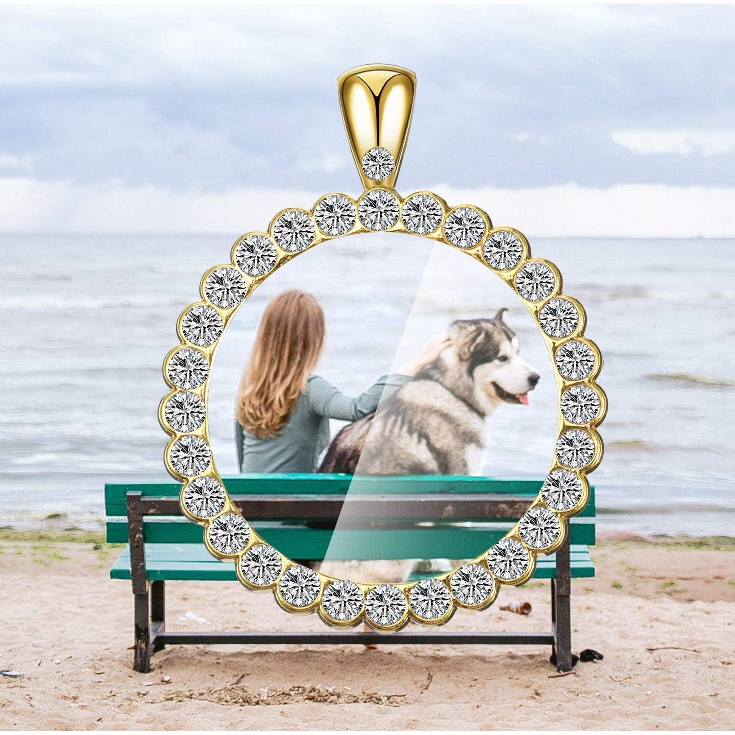 Bandejas de Colgante Hicarer 32 Piezas 25 mm Oro Rhinestone