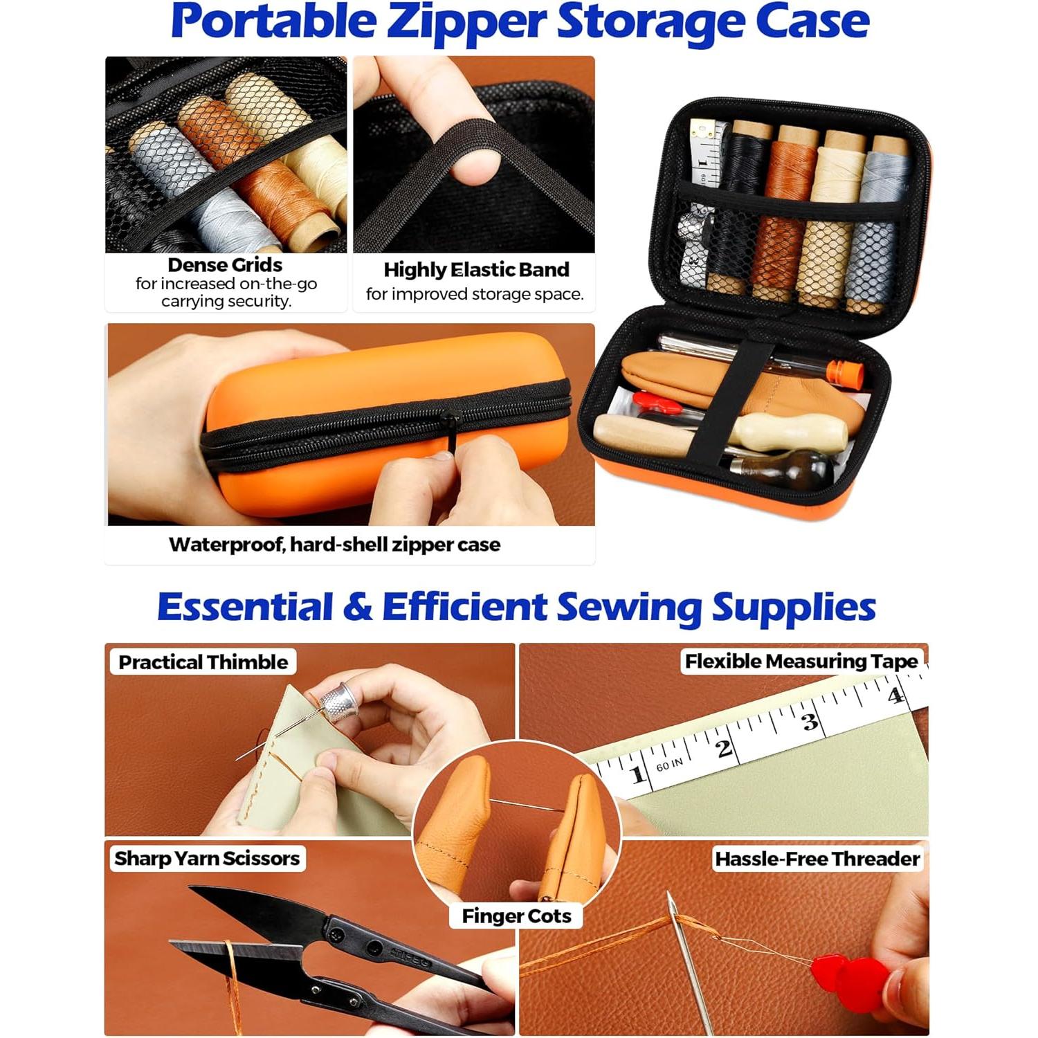 Kit de Reparación de Cuero PLANTIONAL 31 Piezas con Estuche